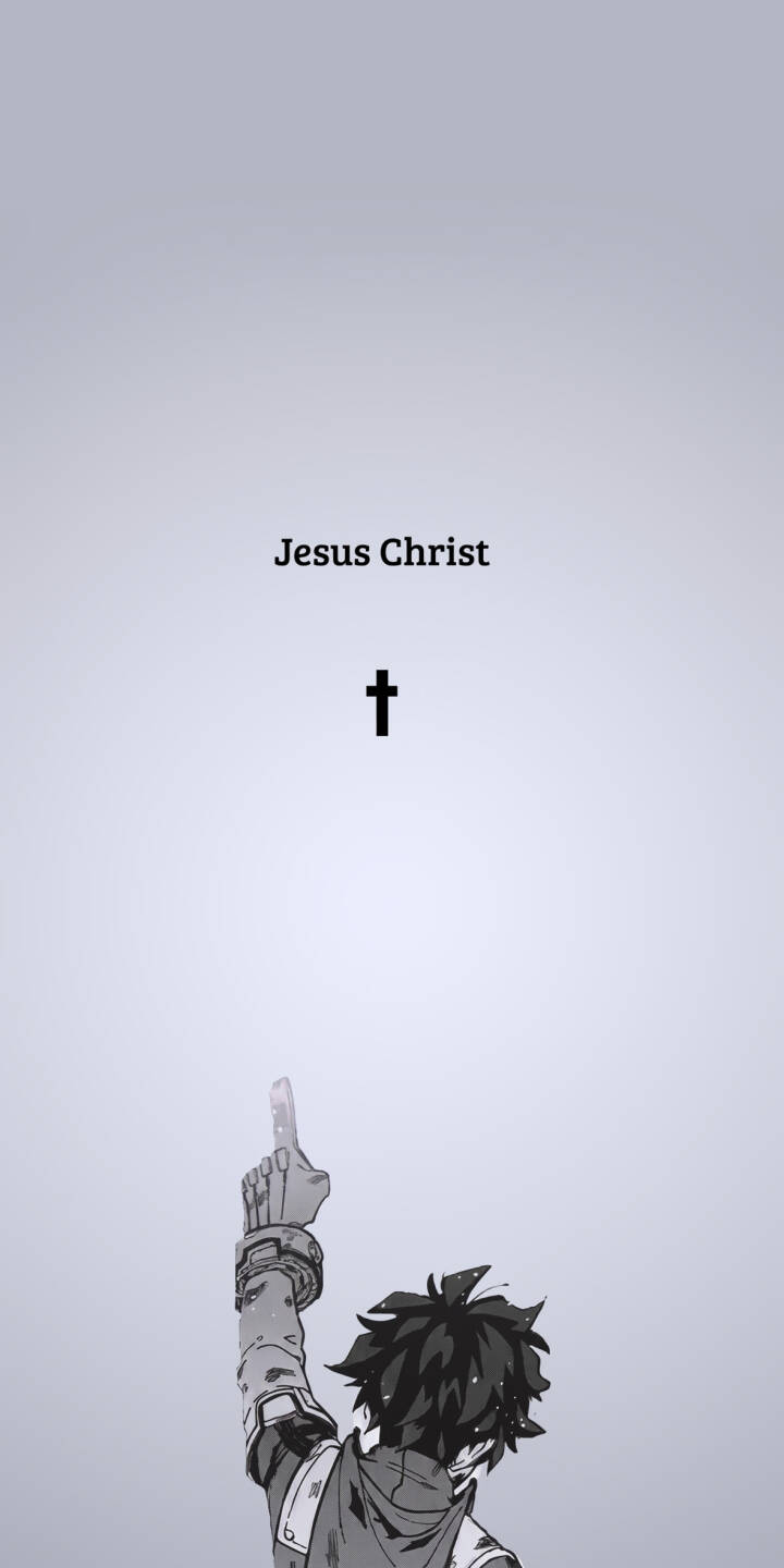 720x1440 Deku Points Jesus Christ Wallpaper