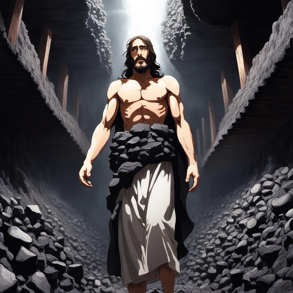 1024x1024 Jesus Christ The Anime: Coal For The Fortunate