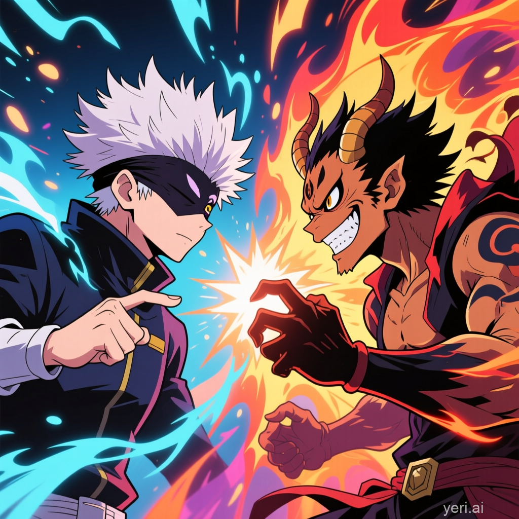 1024x1024 gojo vs sukuna the jujutsu no kaisen Prompts. Stable Diffusion Online