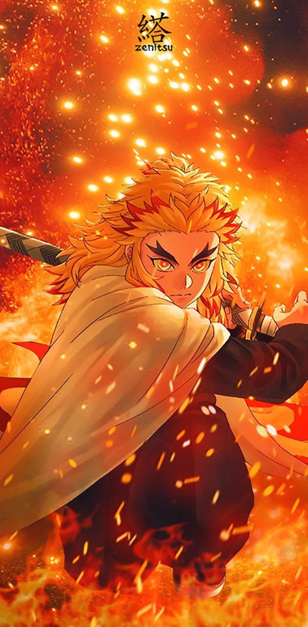 630x1280 Rengoku wallpaper
