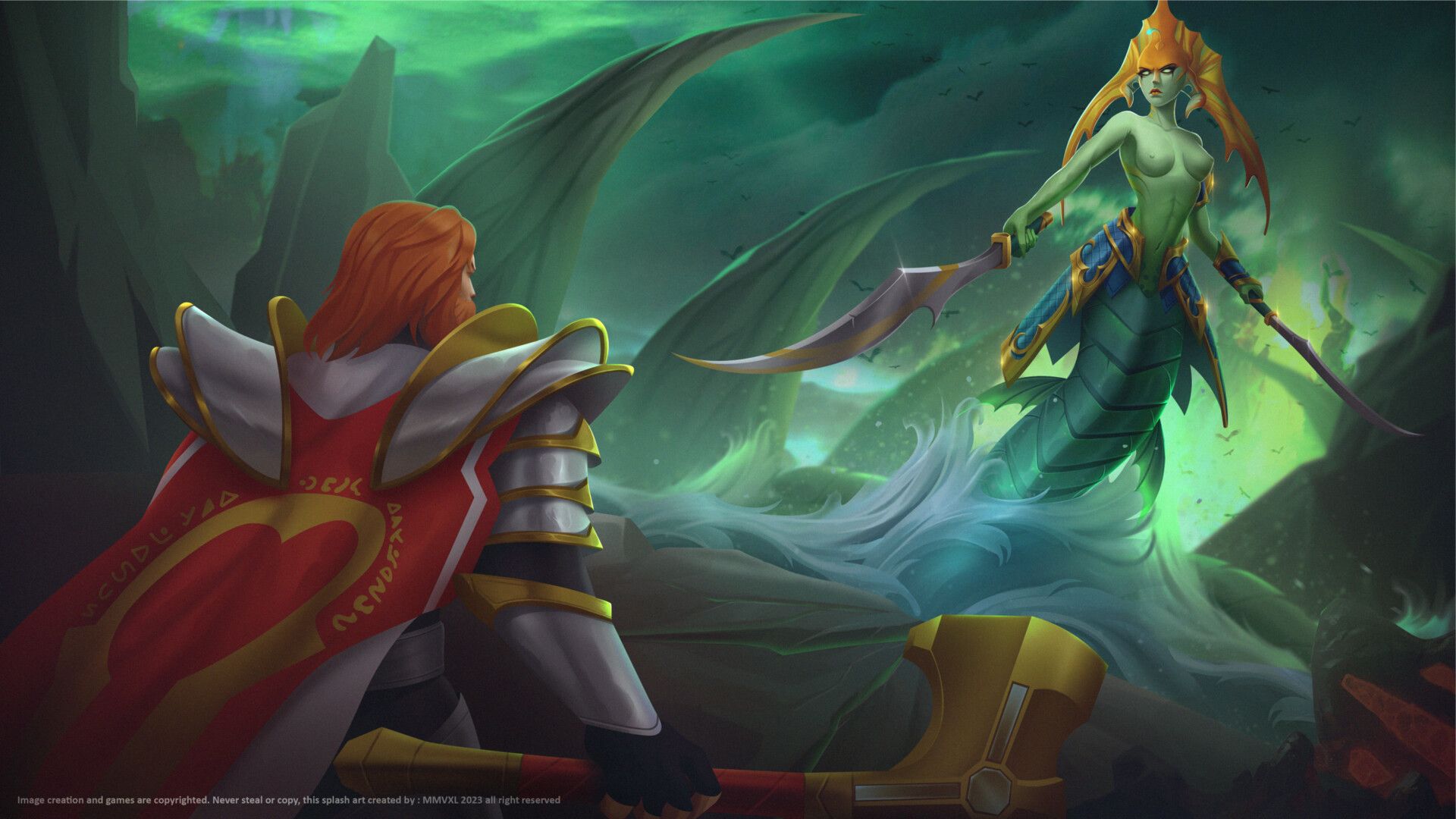1920x1080 Dota 2 knight x Naga siren