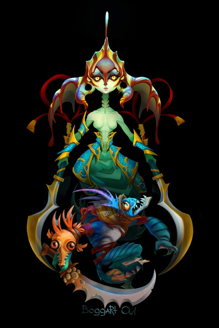 735x1101 Naga Siren & Slark - Behance