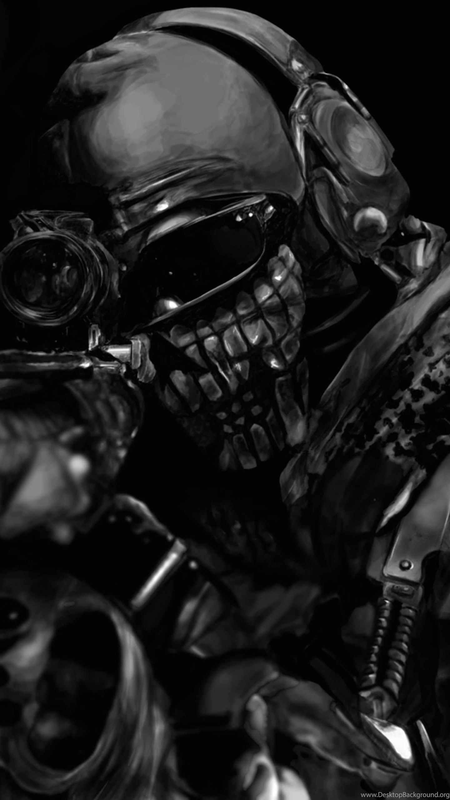 1440x2560 Ghost COD 4K iPhone Wallpaper