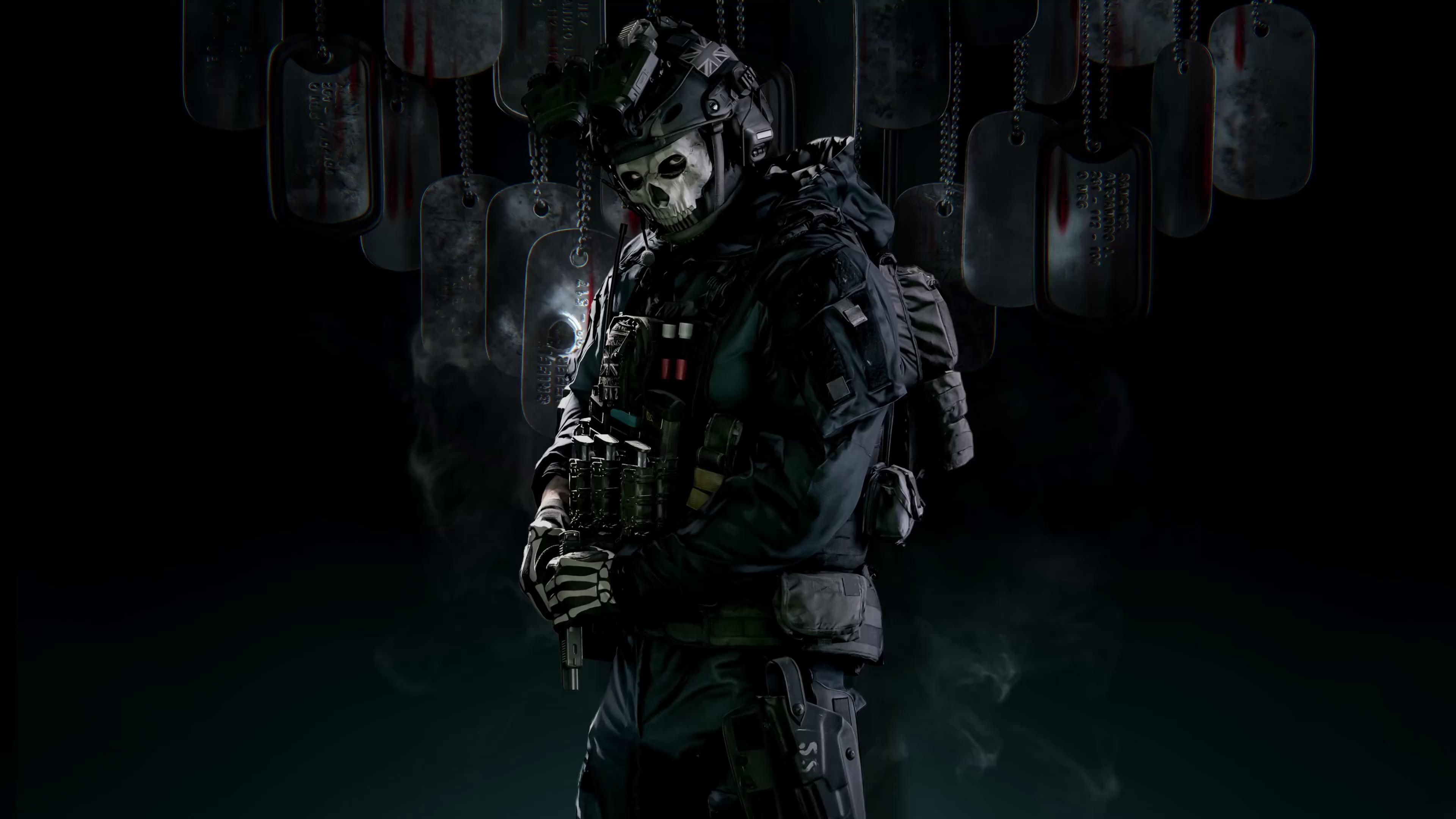 3840x2160 Ghost CoD Live Wallpaper