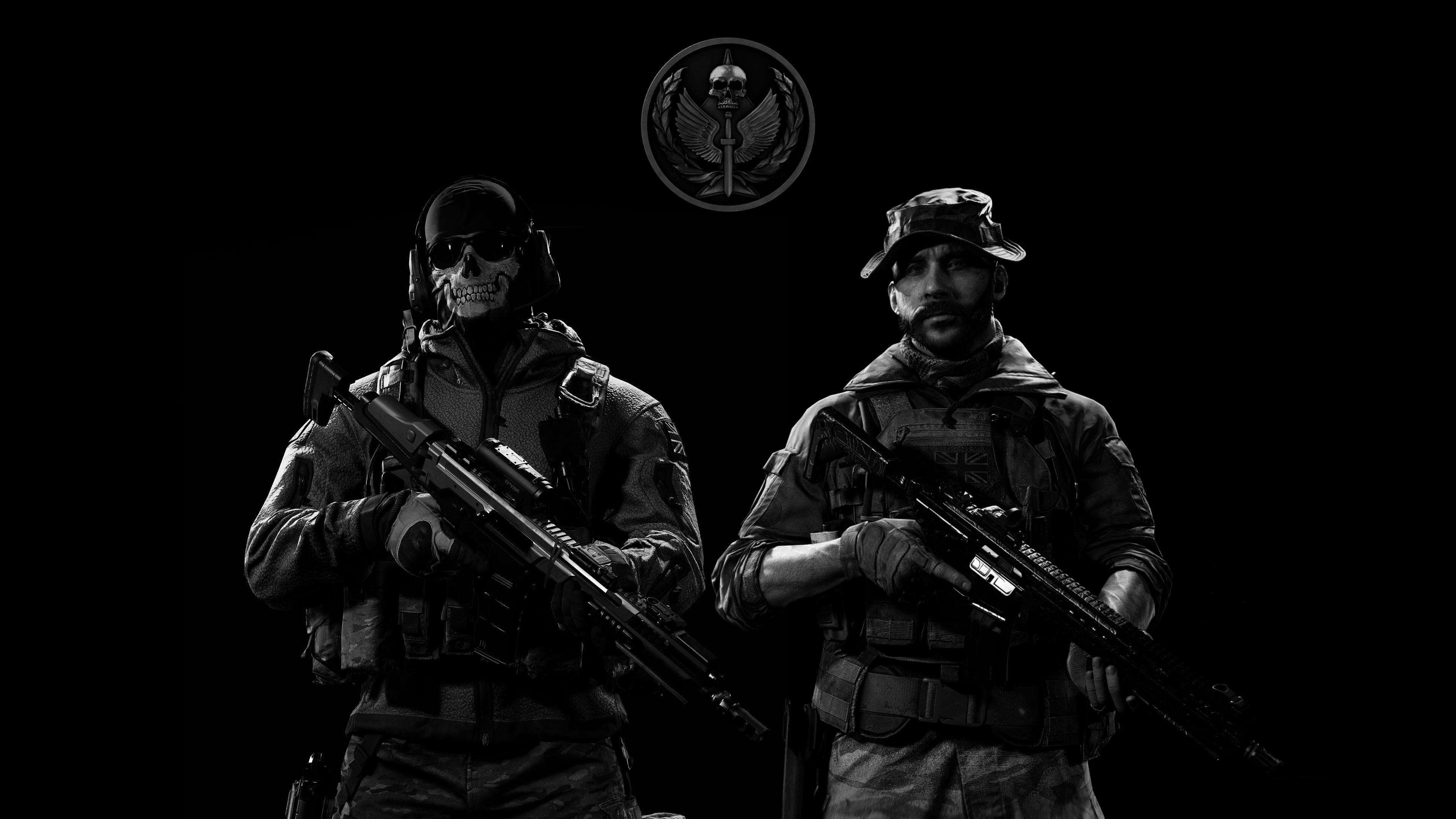 3840x2160 Ghost & Price Wallpaper i made for myself, thought sharing with you guys