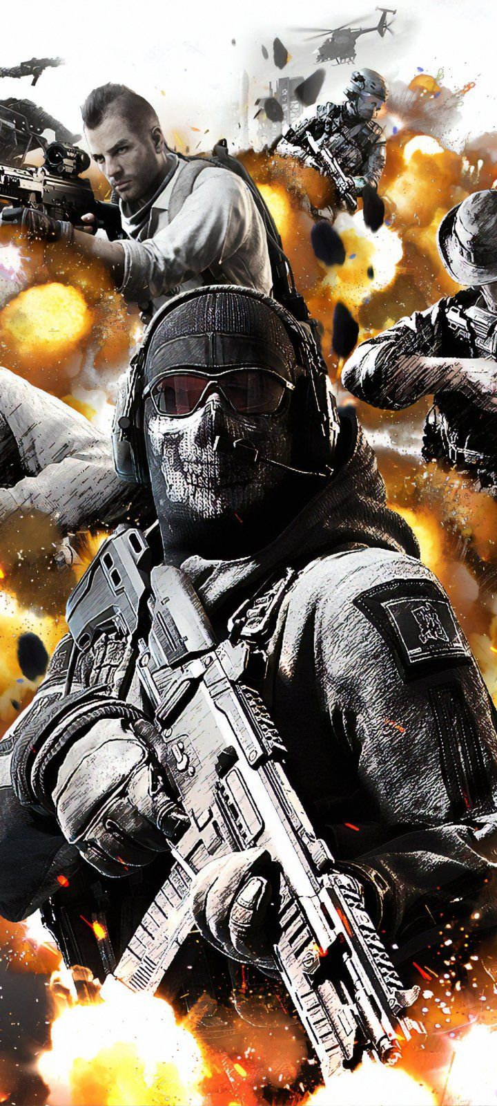 720x1600 COD Mobile: Ghost Ops. Call of Duty Mobile Wallpaper