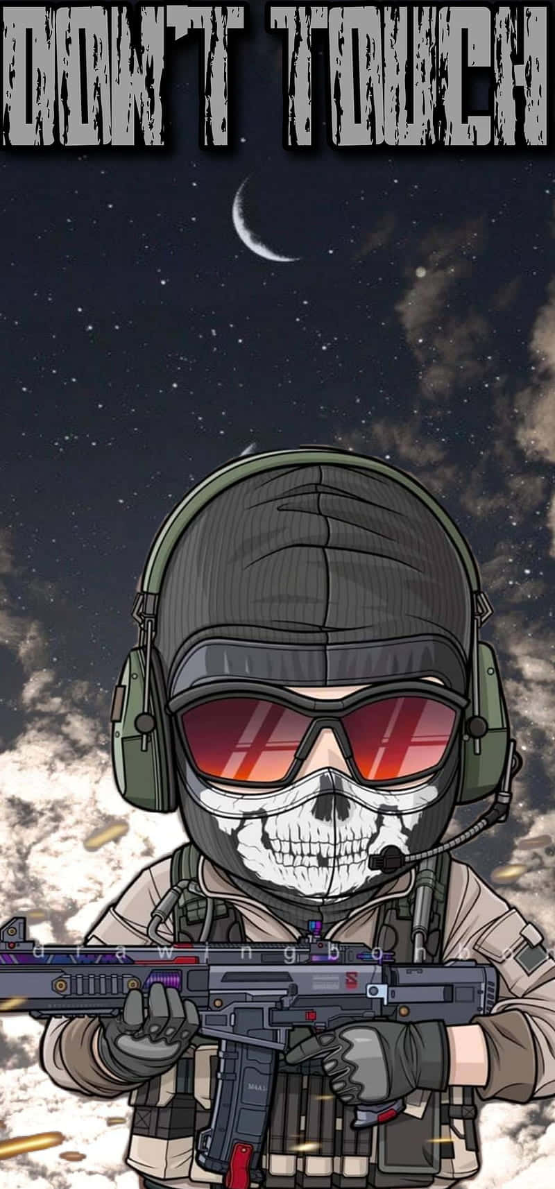 800x1714 Download Ghost_ Cod_ Skull_ Operator_ Profile Wallpaper