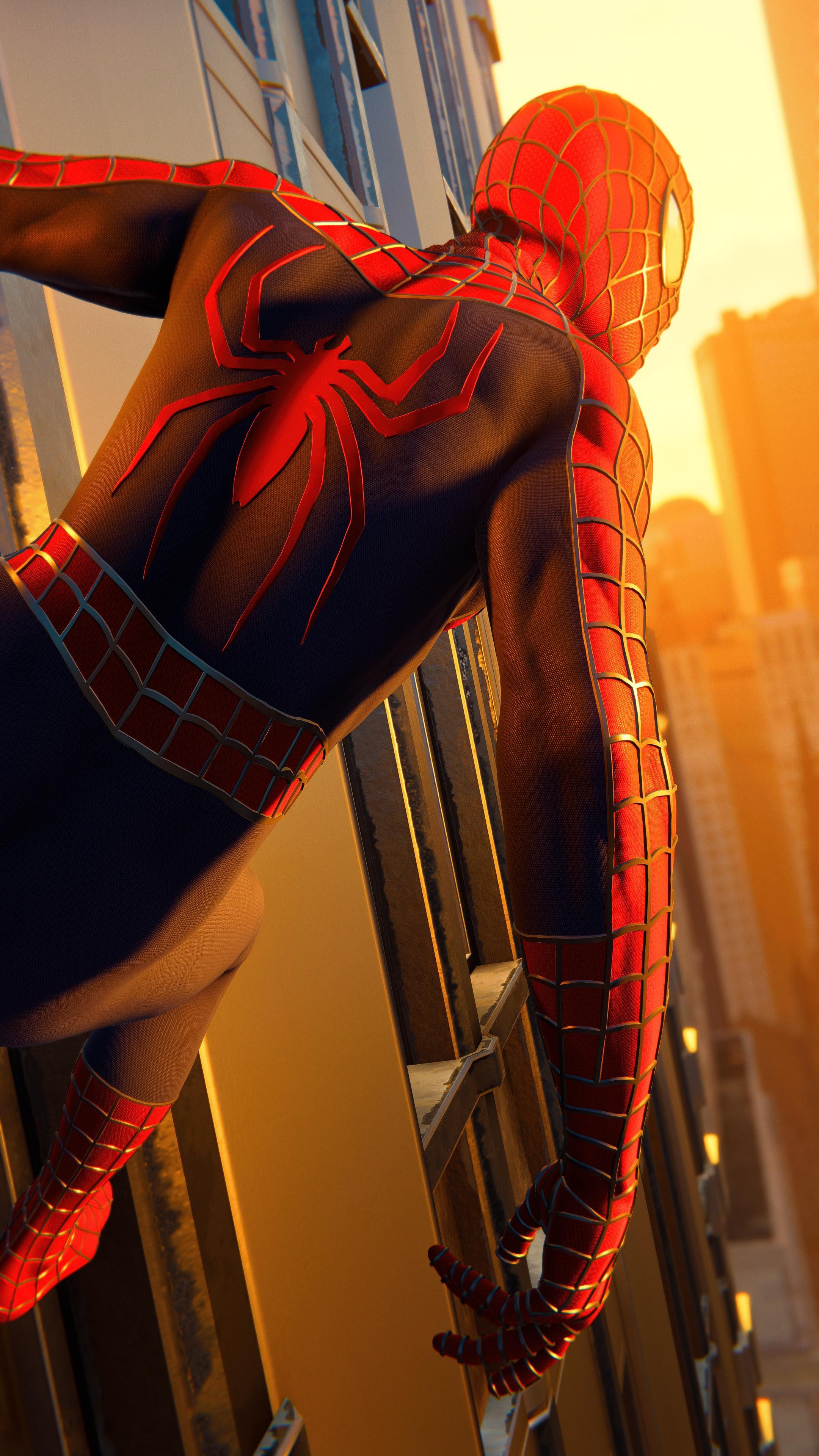 2160x3840 Pick up Spiderman on ps5 recently, had a go at making some Raimi Poster inspired Wallpaper
