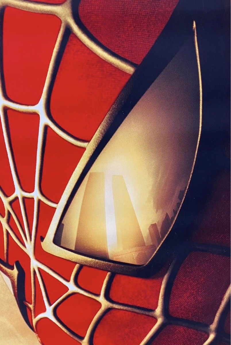 804x1200 RARE Spiderman (2002) Recalled Twin Tower 4x8ft HUGE Original Theatrical Banner