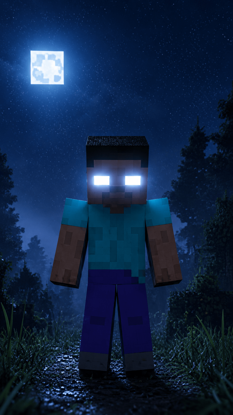 941x1672 Herobrine Wallpaper