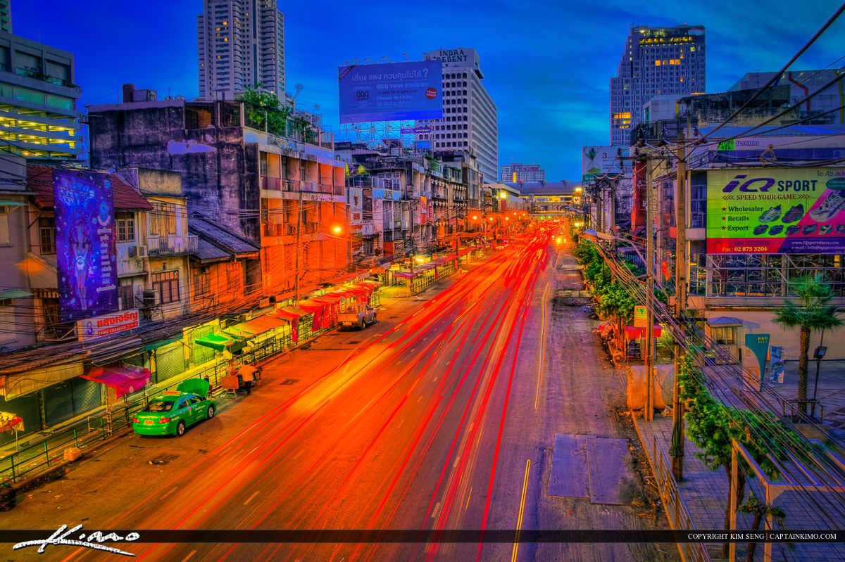 1200x799 Morning Street Traffic Downtown Bangkok Thailand