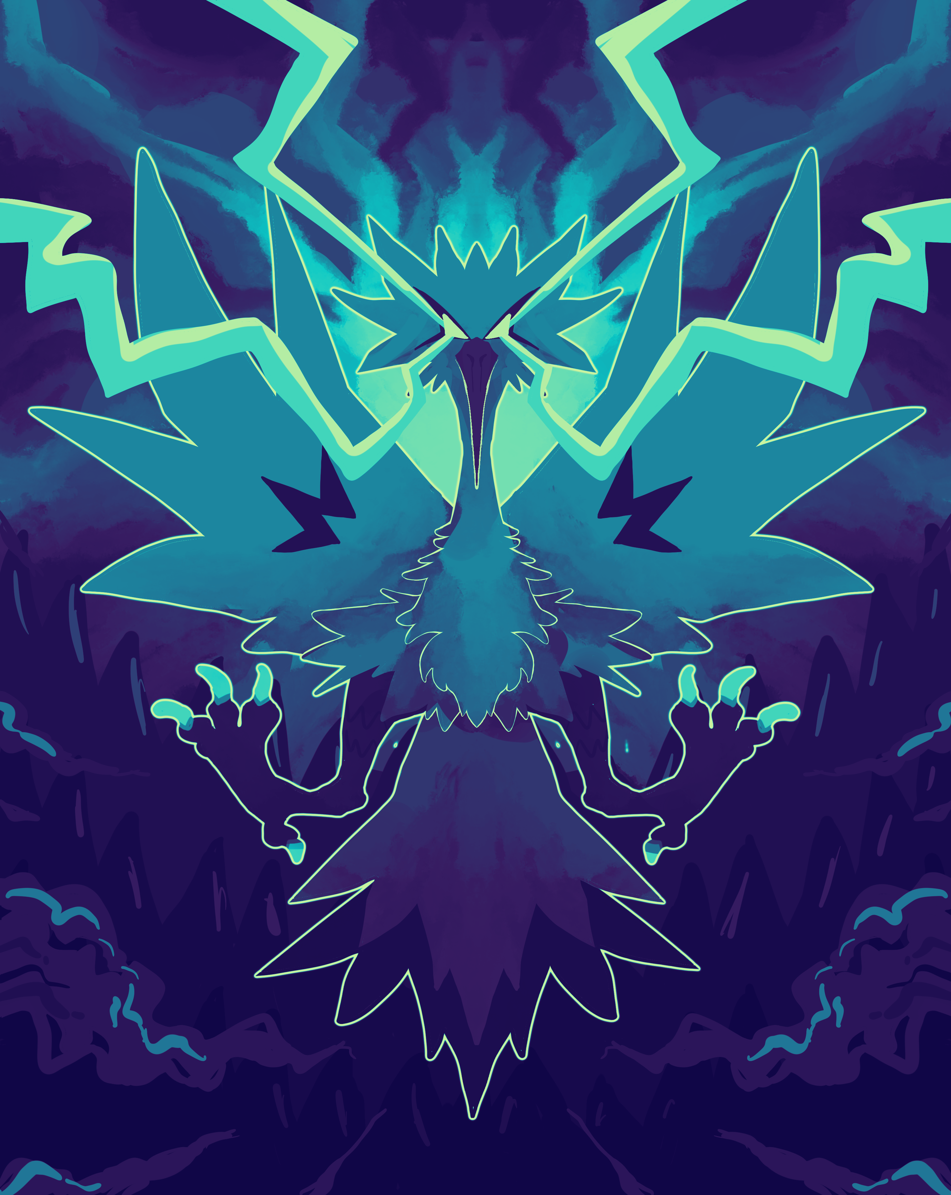 3038x3816 I adore galarian moltres alternate art, so I made a galarian zapdos version!