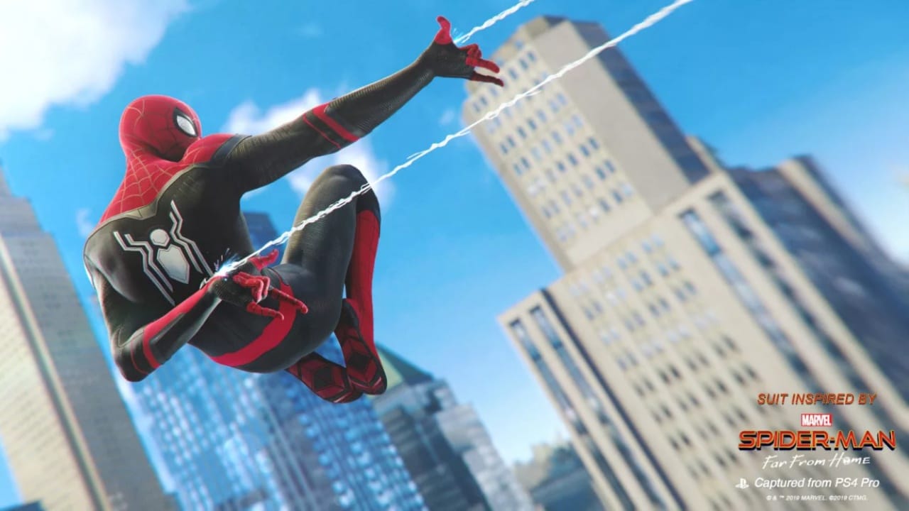 1280x720 Spider Man: Far From Home Suits Coming To PS4 Game