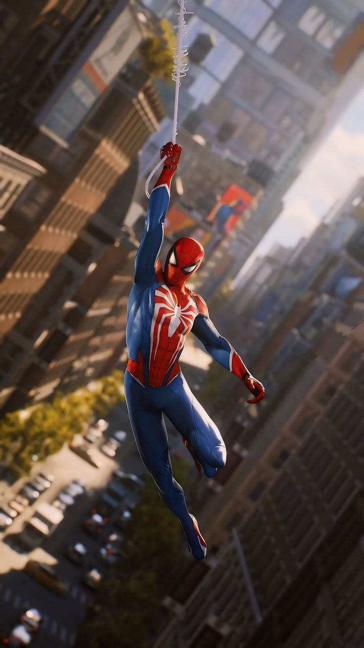 736x1308 spiderman de ps4 wallpaper