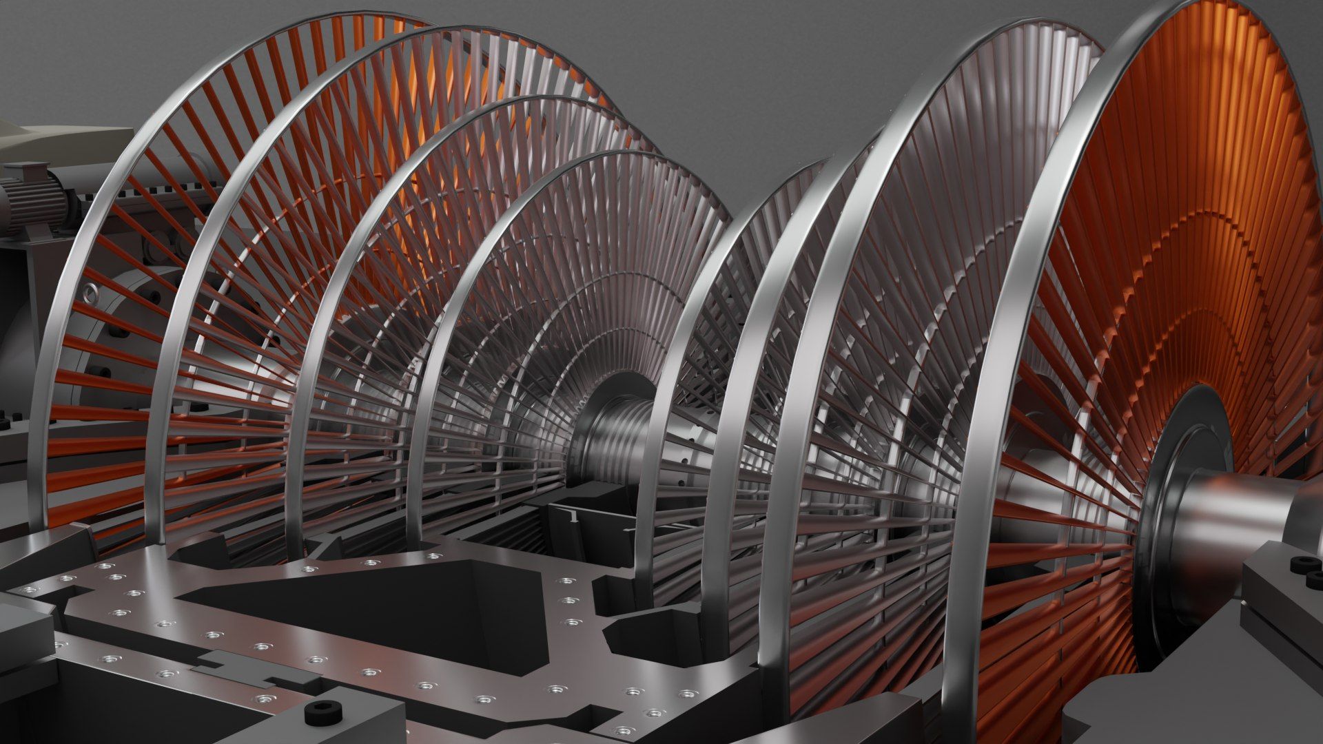 1920x1080 Steam Turbine Generator Full Detailed 3D Model