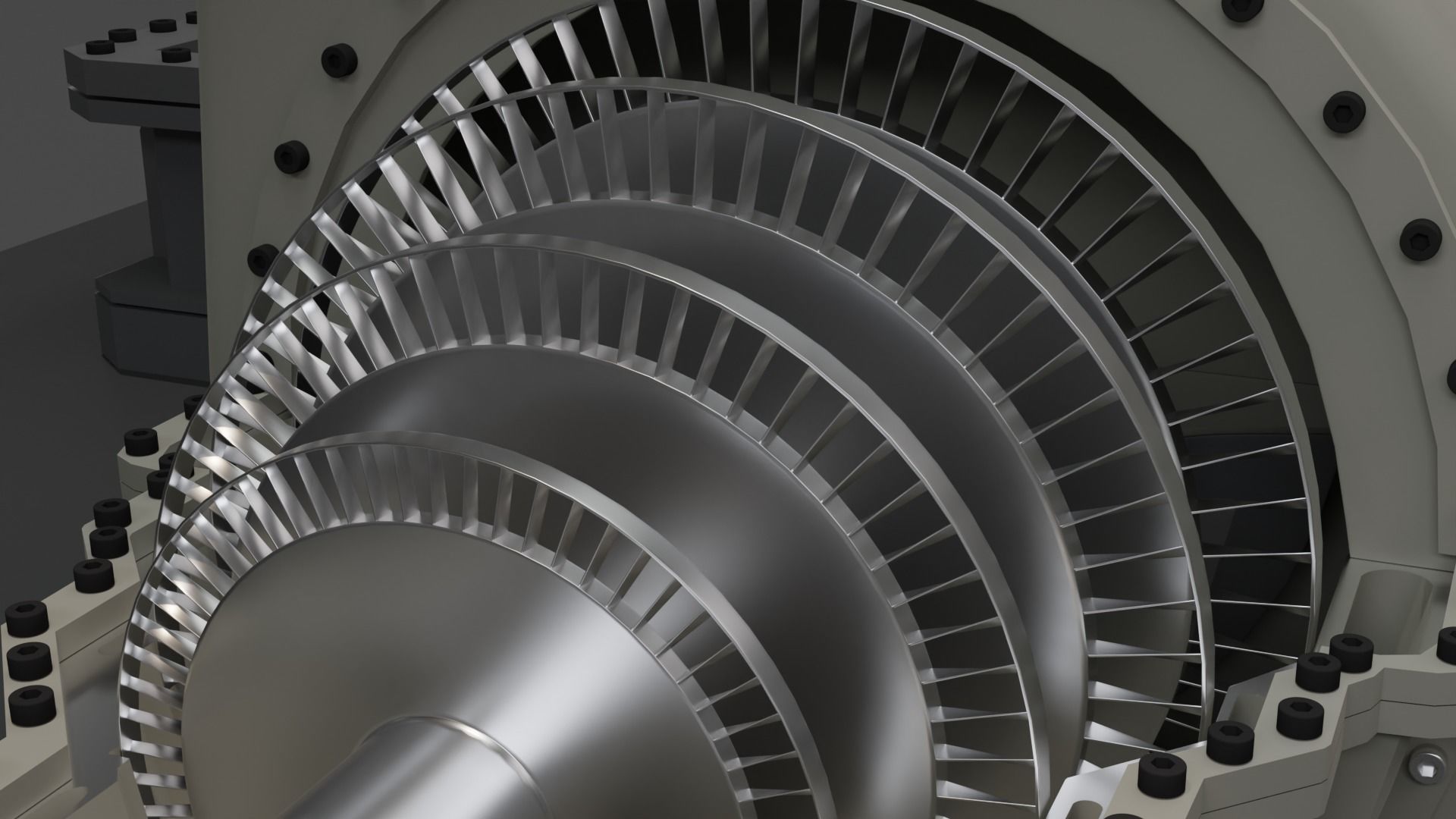 1920x1080 Steam Turbine Generator Detailed 3D model