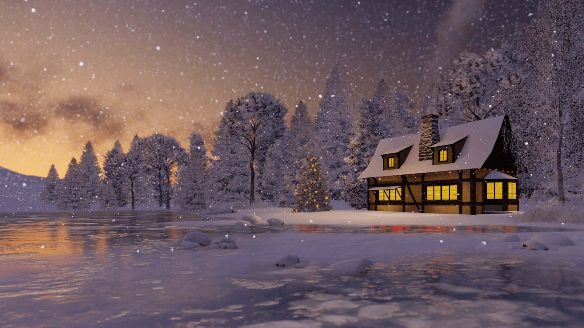 1920x1080 Download Enjoy the view of winter in all its coziness. Wallpaper