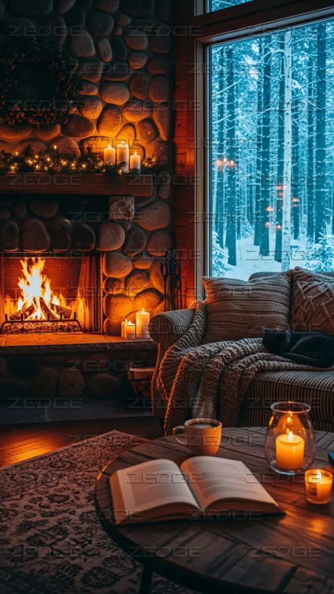 674x1198 Winter Cabin wallpaper