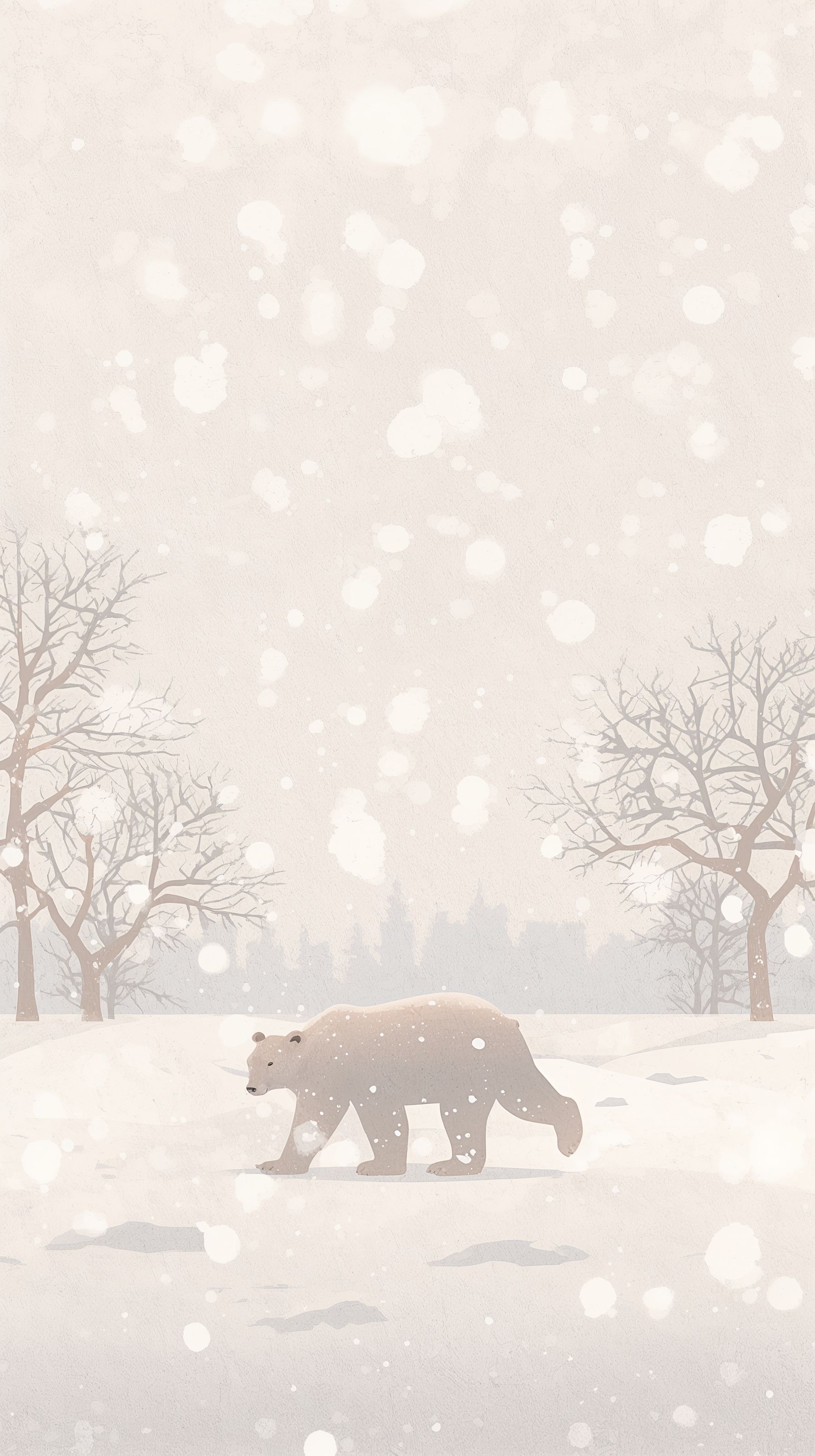 1792x3200 Minimal Winter Wallpaper: Calm, Cozy, Elegant, Aesthetic