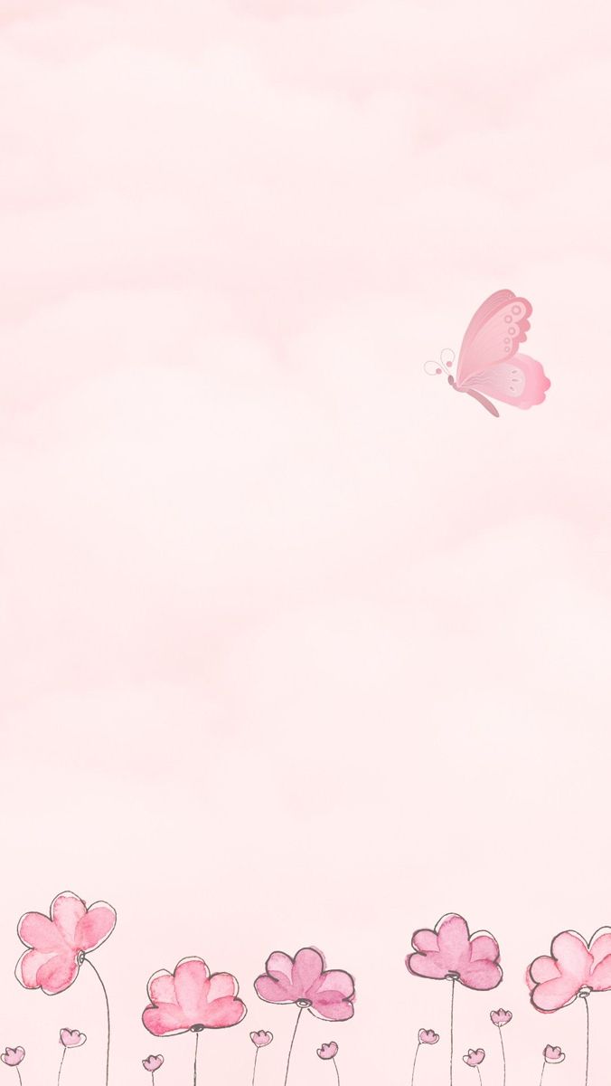 676x1200 Butterfly Wallpaper. Baby pink background aesthetic, Baby pink aesthetic wallpaper, Simple butterfly background