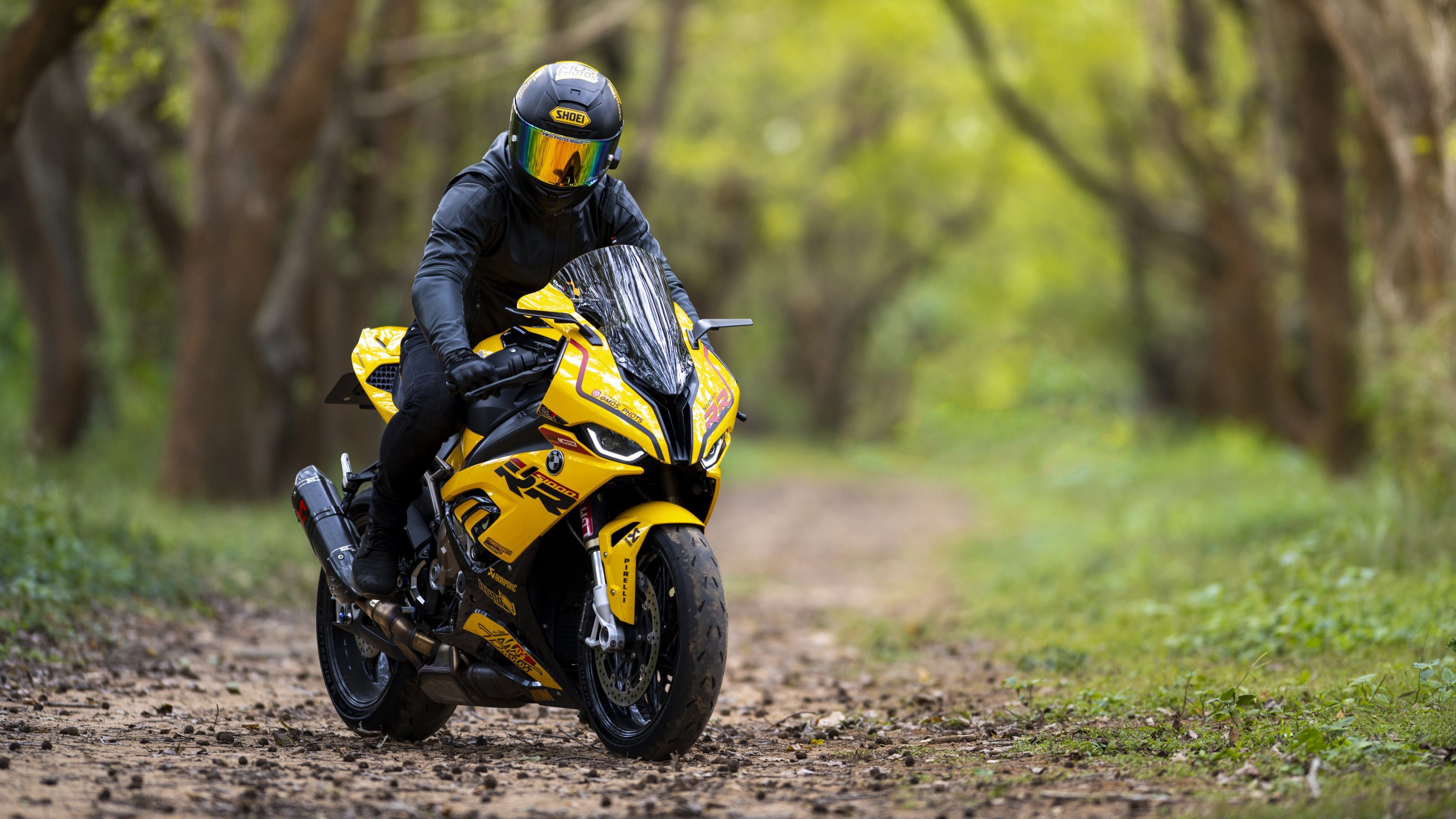 3840x2160 Yellow Black BMW S1000RR Motorcycle 4K 5K HD Bike Wallpaper