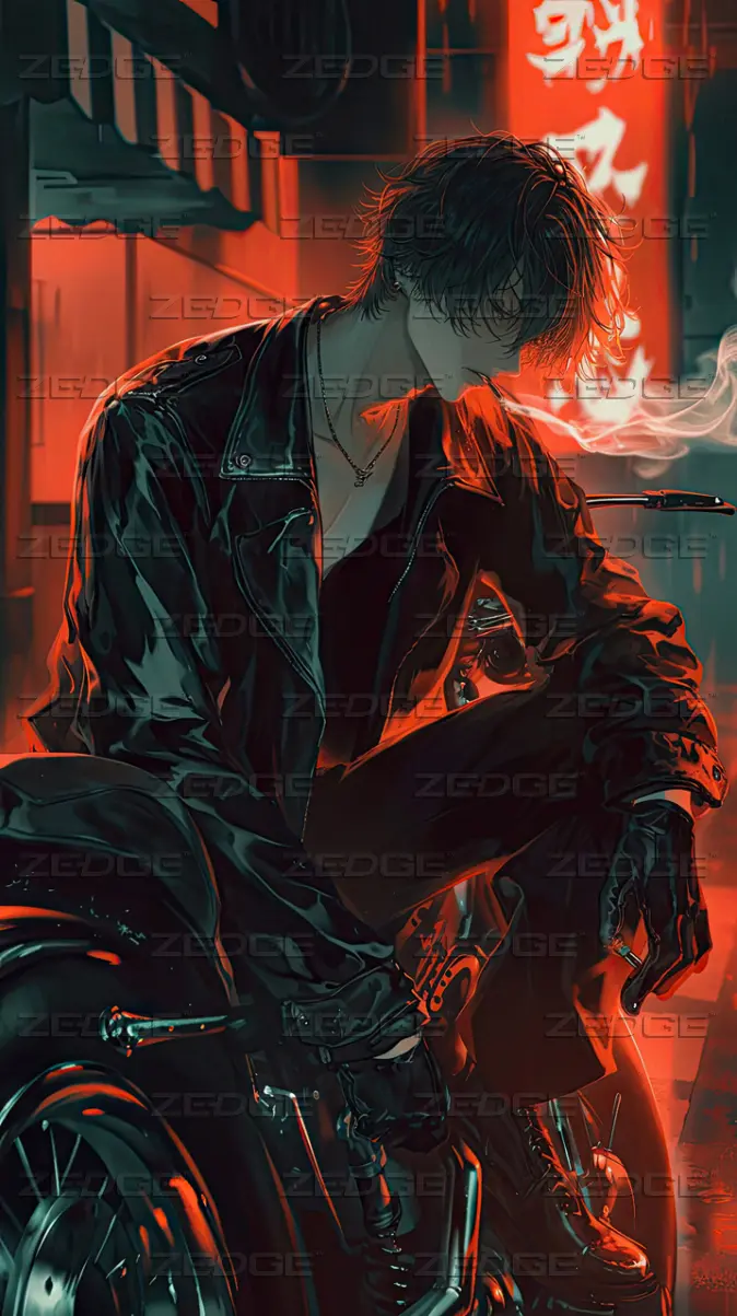 674x1203 Anime Biker Boy wallpaper by Anime Art's Only