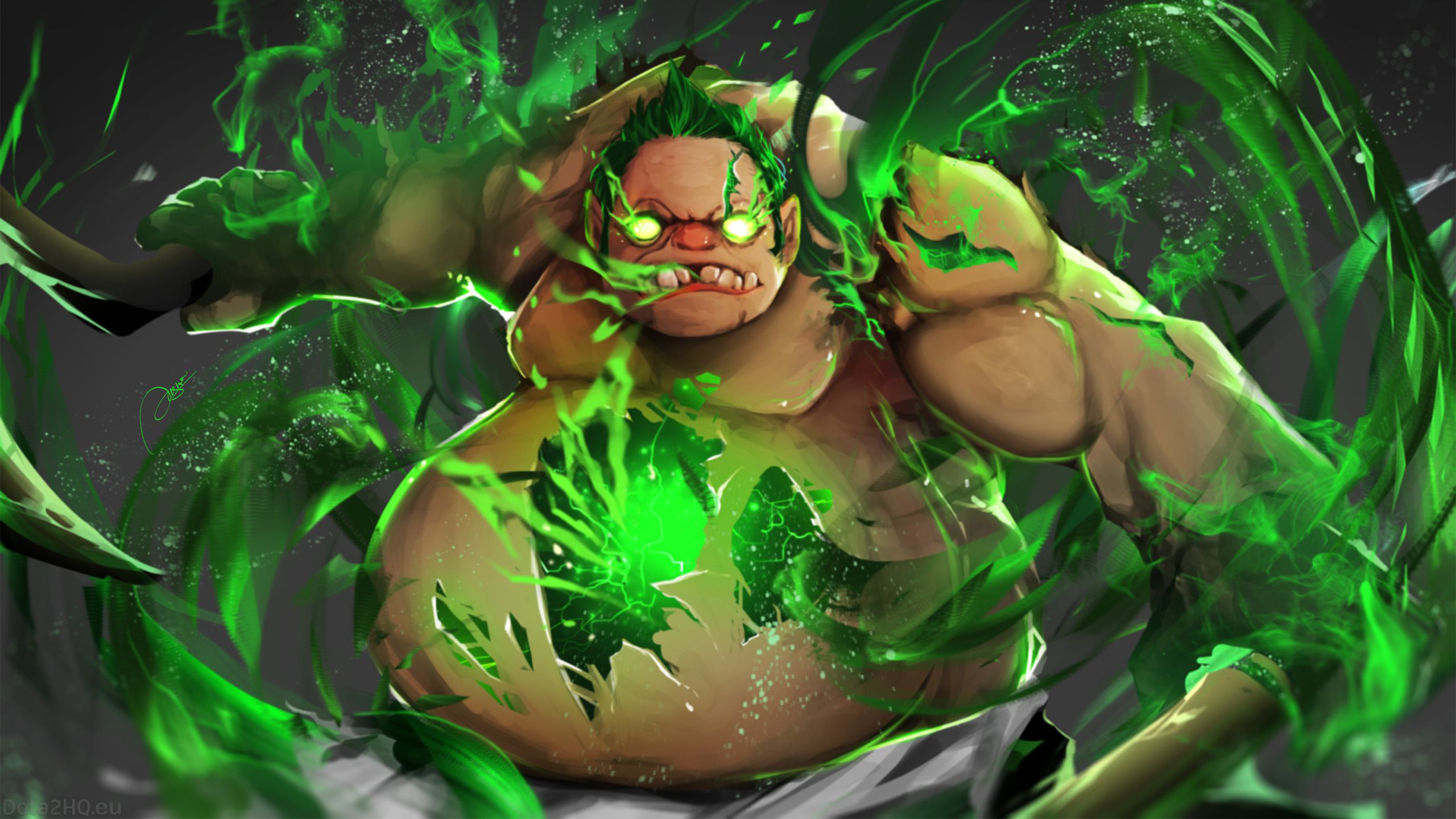2560x1440 Pudge Dota 2 Wallpaper
