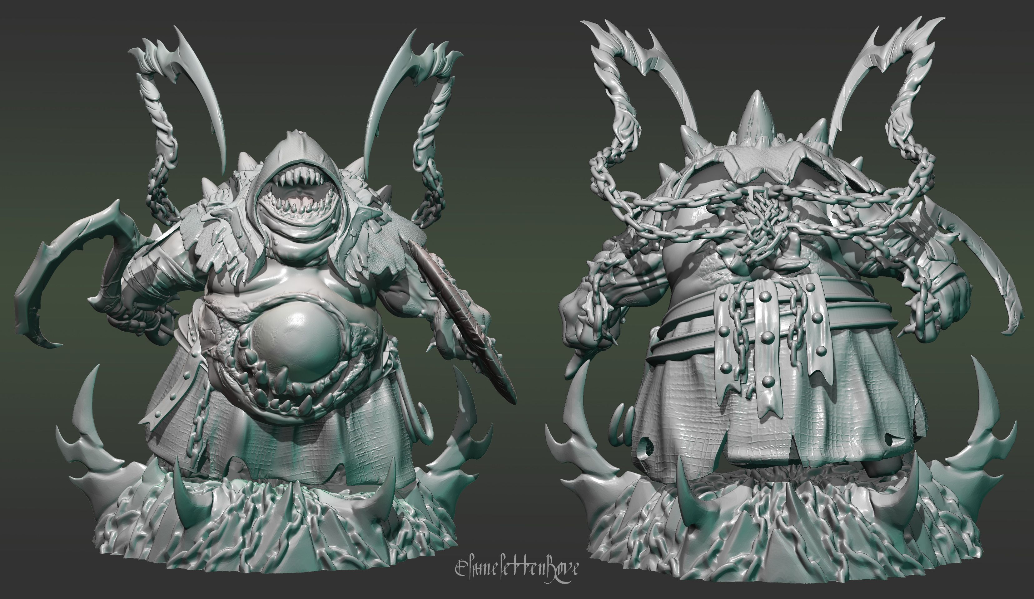 3310x1920 Pudge Arcana Dota 2 3D model 3D printable