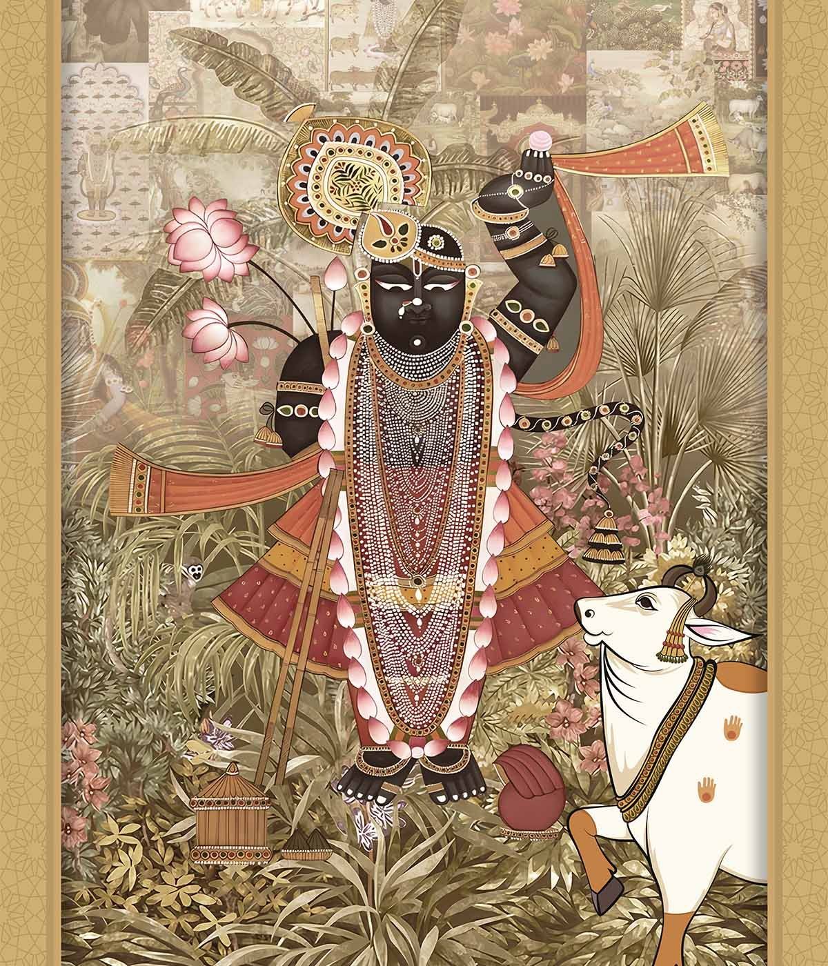 1200x1400 Shrinathji Pichwai Wallpaper