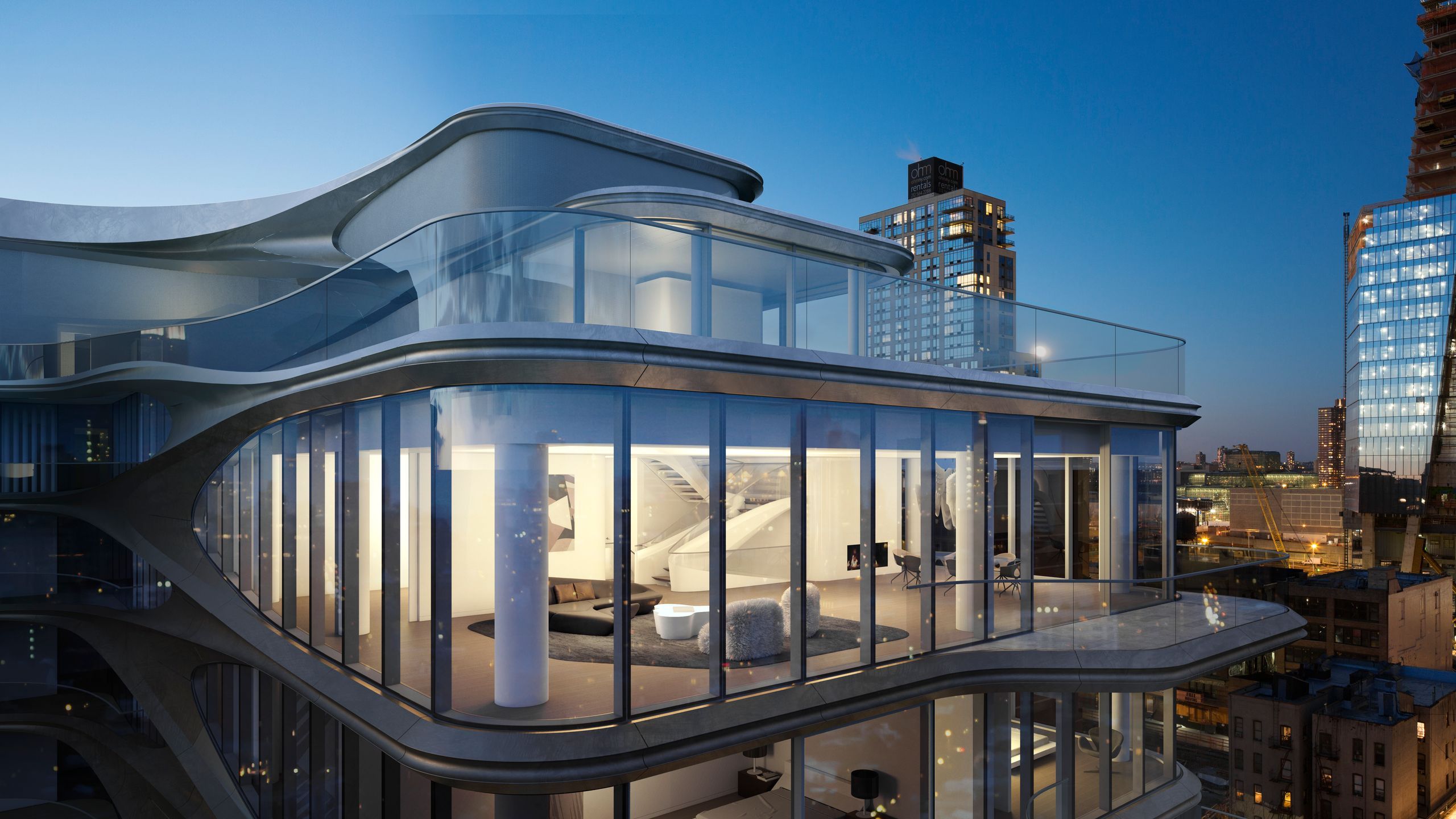 2560x1440 NYC's First Zaha Hadid–Designed Penthouse Is for $50 Million