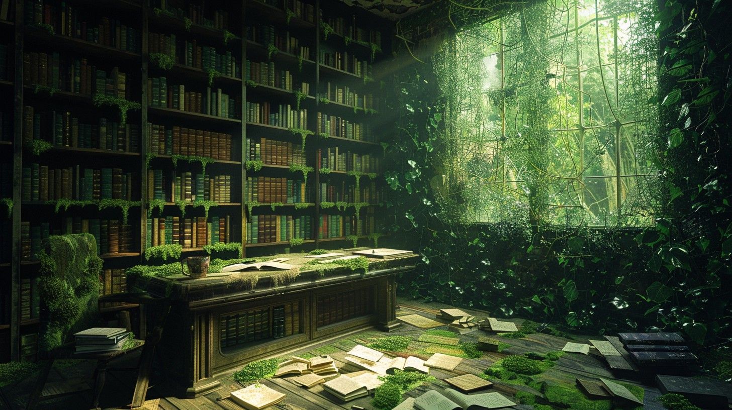 1456x816 Download Enchanted Forest Library Image, Enchanted, Greenery