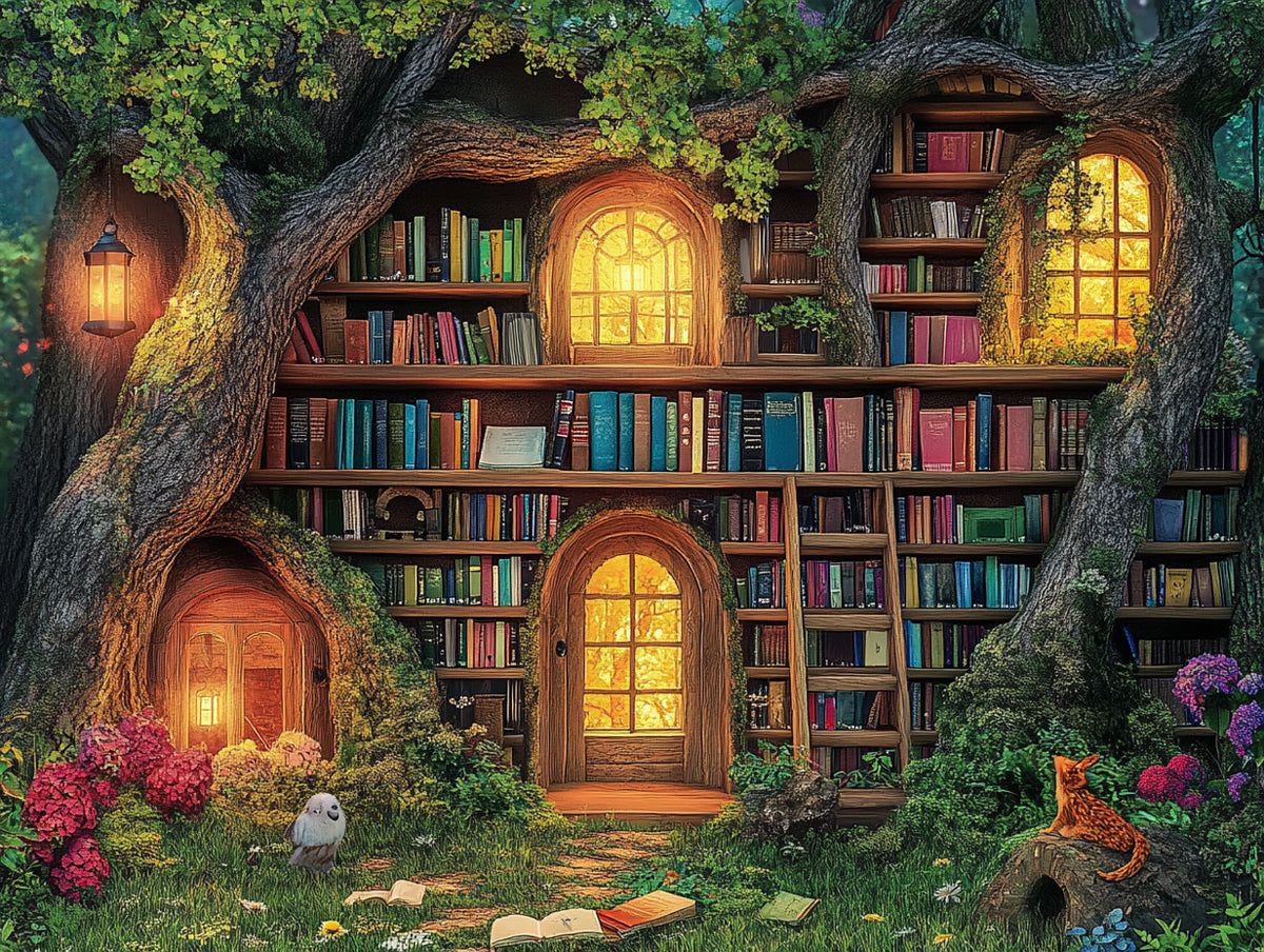 1200x904 Mystical Enchanted Forest Library