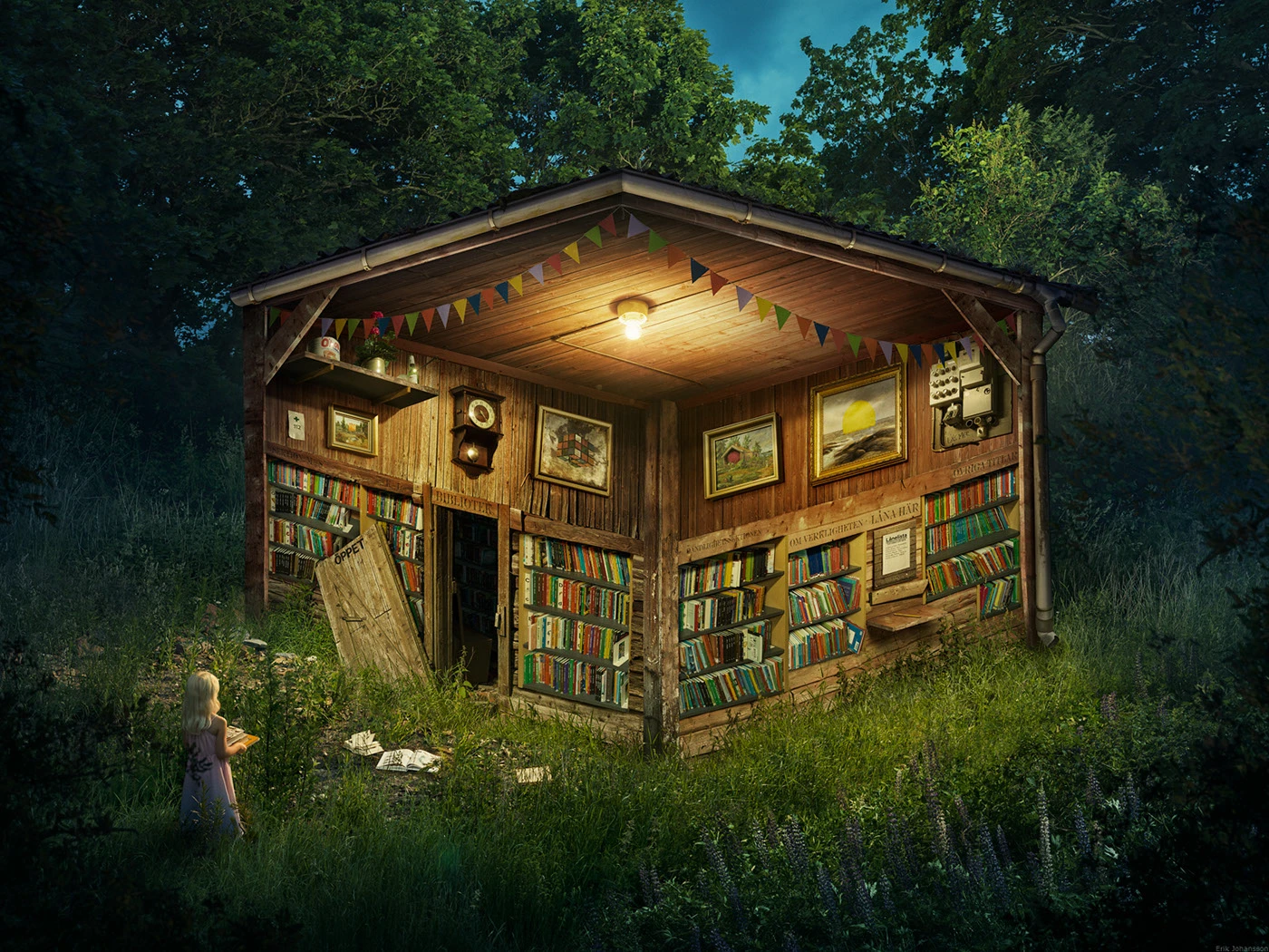 1400x1050 The Forest Library - Behance