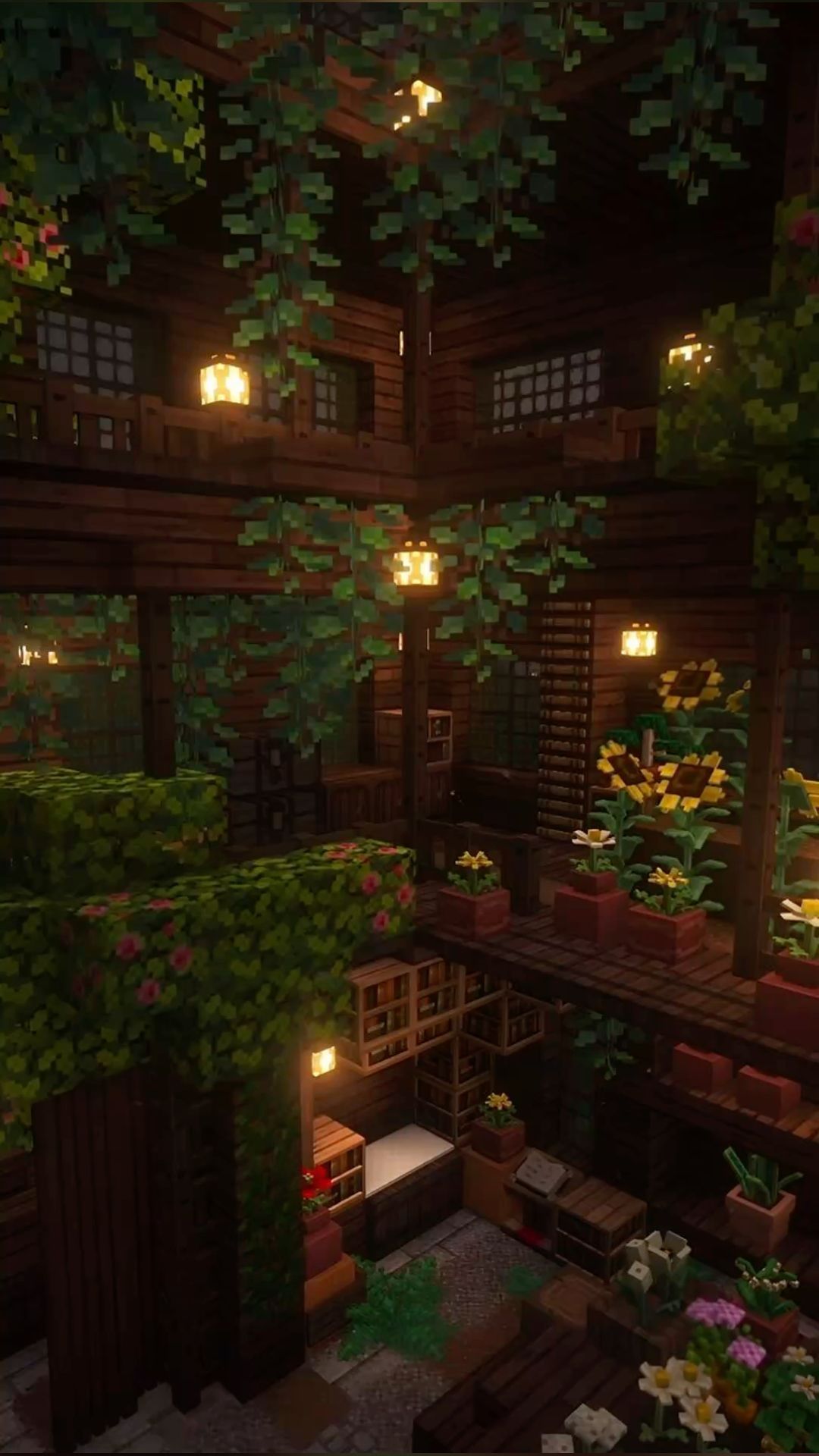 1080x1920 Minecraft Enchanted Forest Library Wallpaperx3840