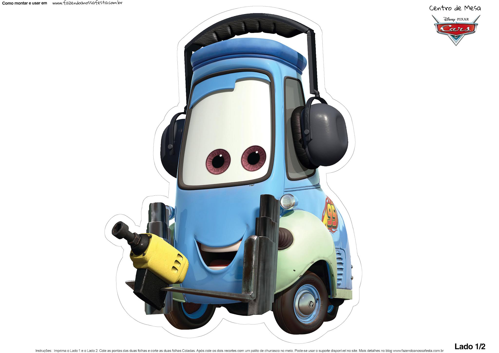 2048x1448 Guido of Cars 2: Free Printable Table Centerpiece. My Fiesta! in english
