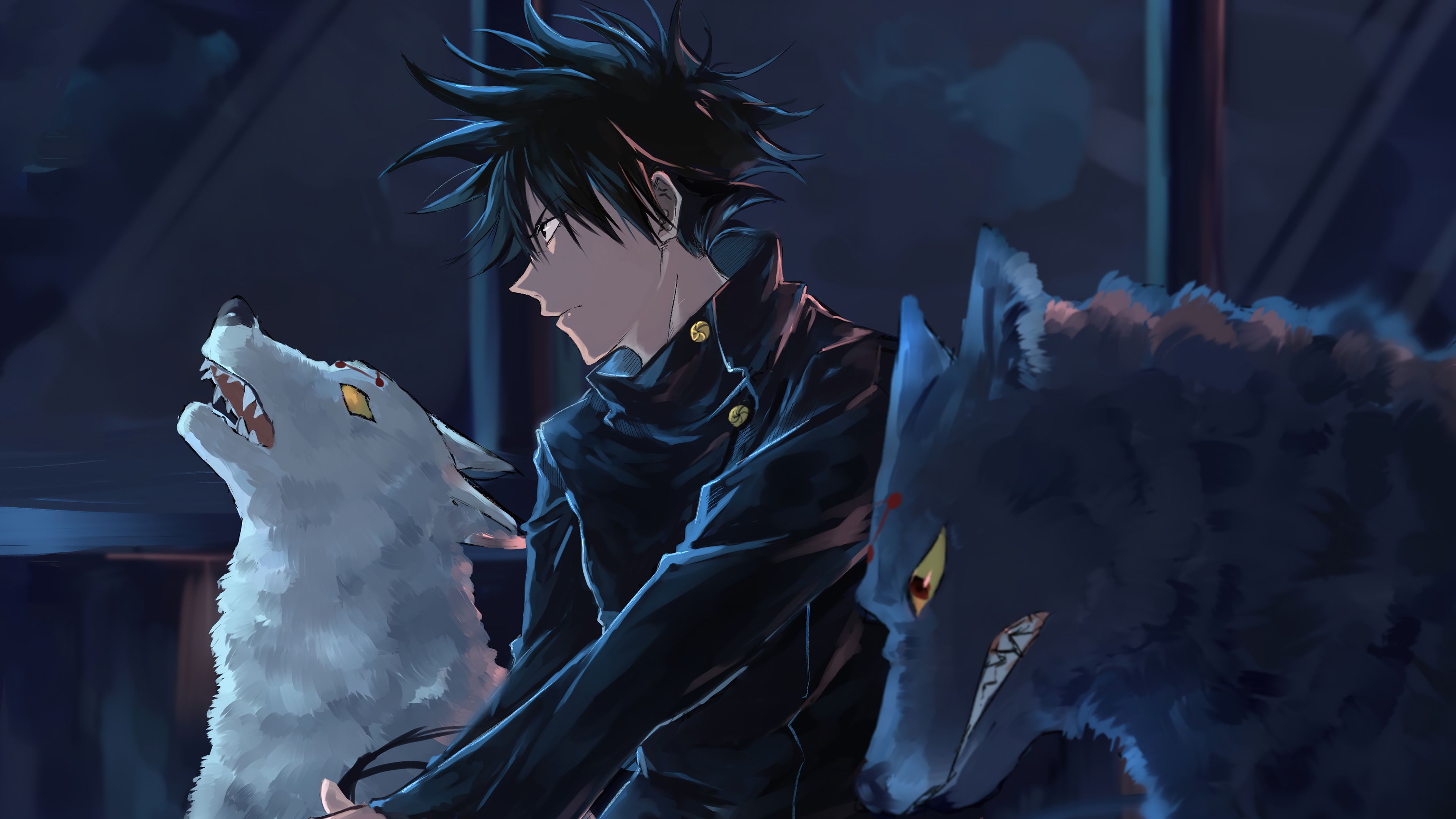 3840x2160 Megumi Fushiguro Summons Jujutsu Kaisen Wallpaper 4K PC Desktop e