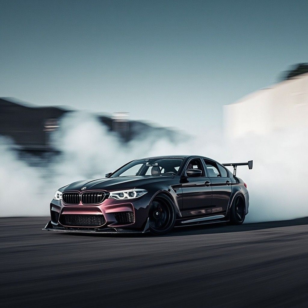 1024x1024 BMW M5 Drifting Action Photo