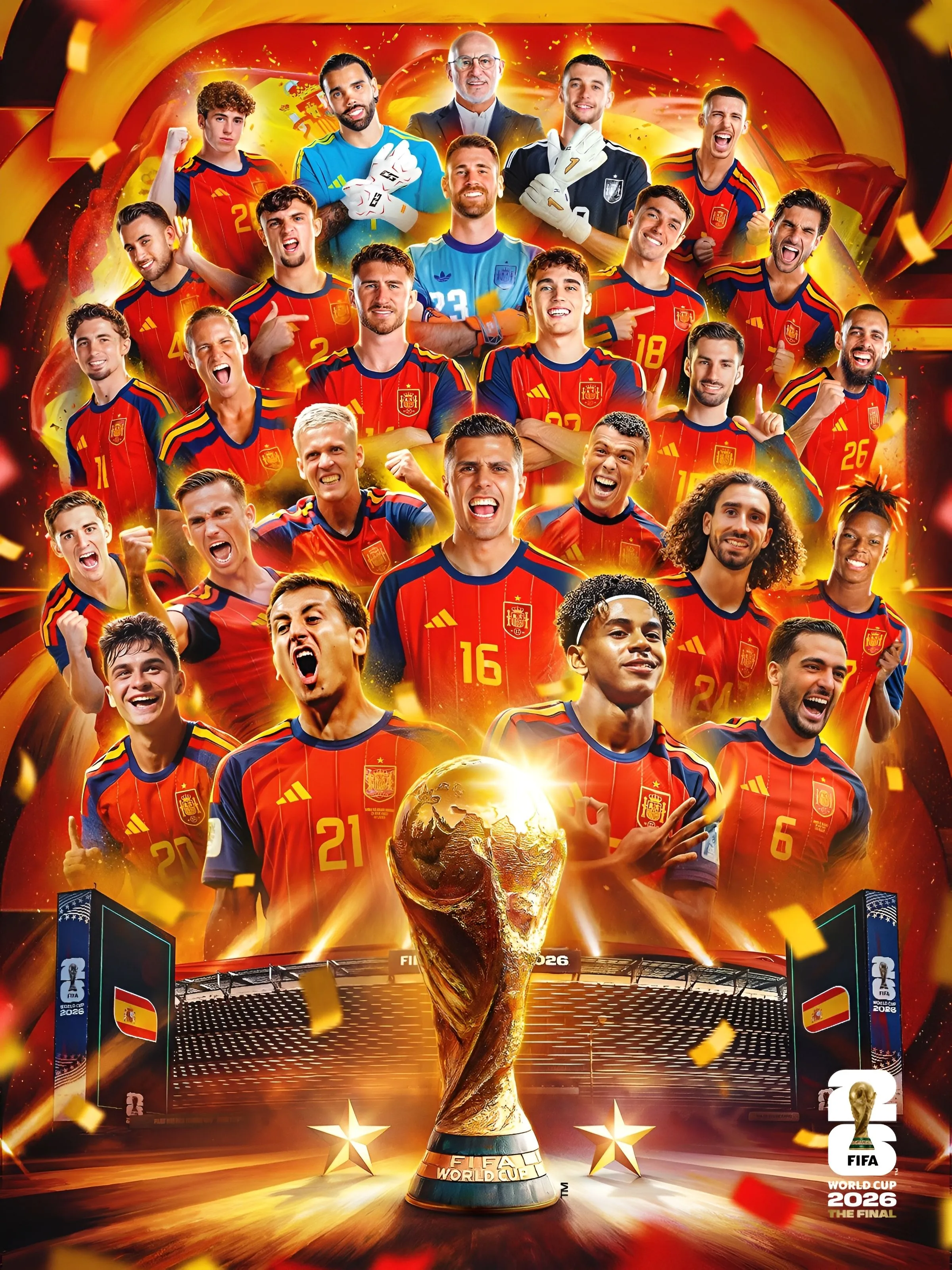 2400x3200 Spain FIFA World Cup 2026 Champions Wallpaper