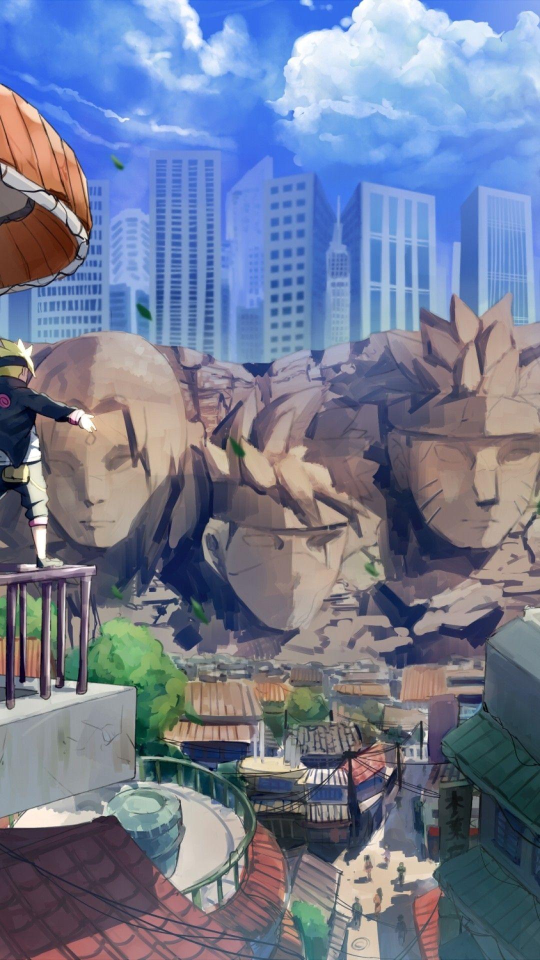 1080x1920 Download 1080x1920 Naruto, Hokages, Statues, Boruto, Uchiha Sarada, Mitsuki Wallpaper for iPhone iPhone 7 Plus, iPhone 6+, Sony Xperia Z, HTC One