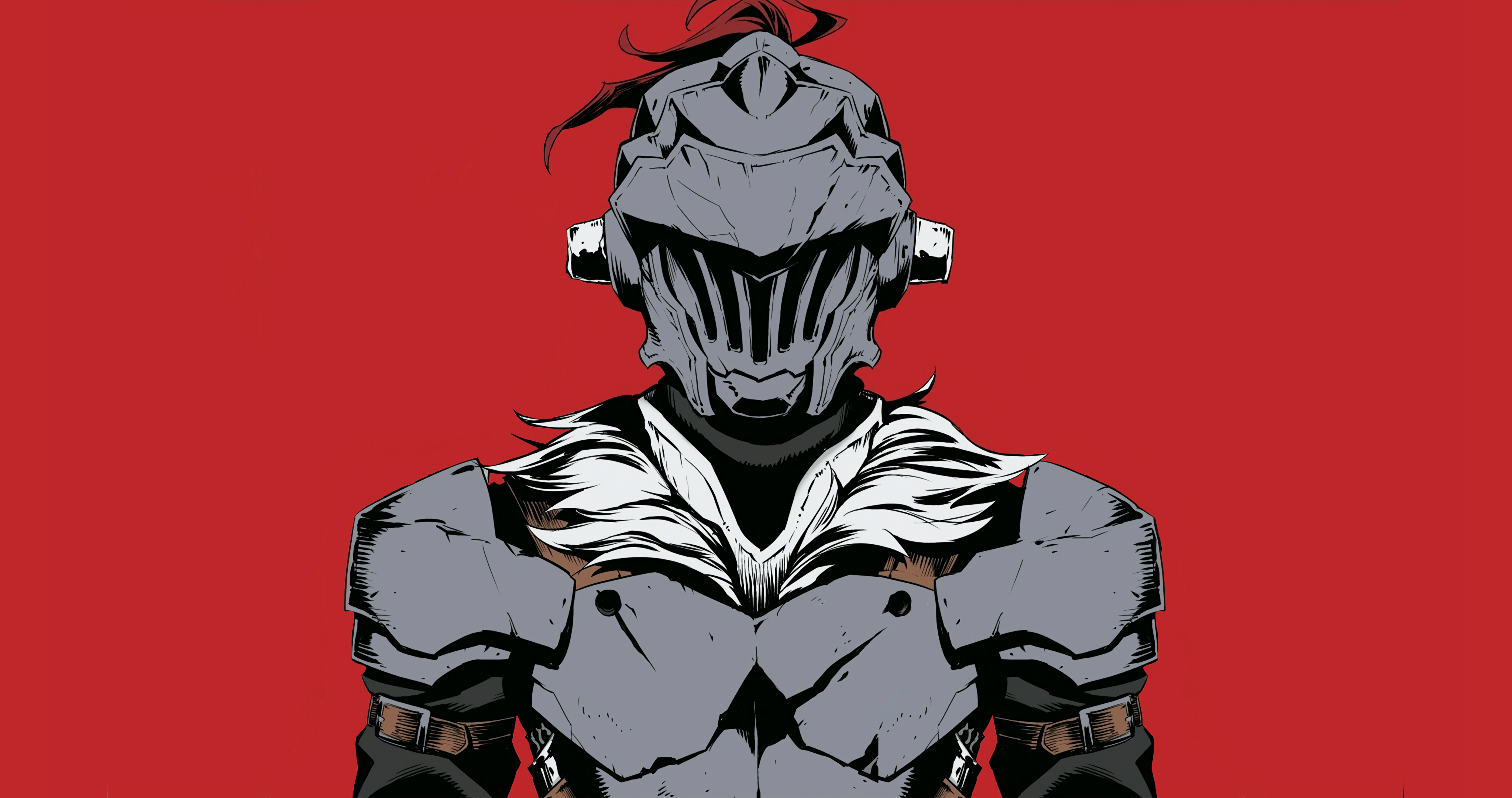 4096x2160 #goblin slayer, #armor, #anime, #red background wallpaper. Mocah HD Wallpaper