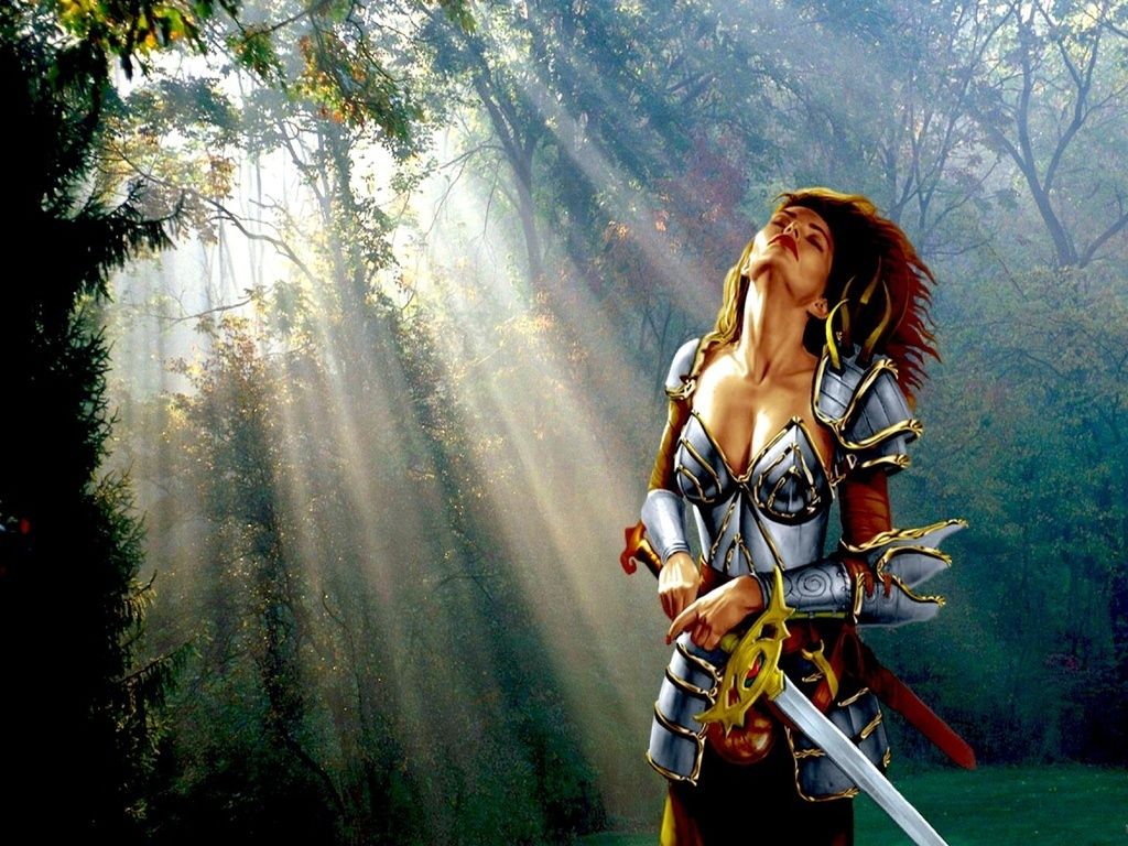 1024x768 Medieval Woman Wallpaper