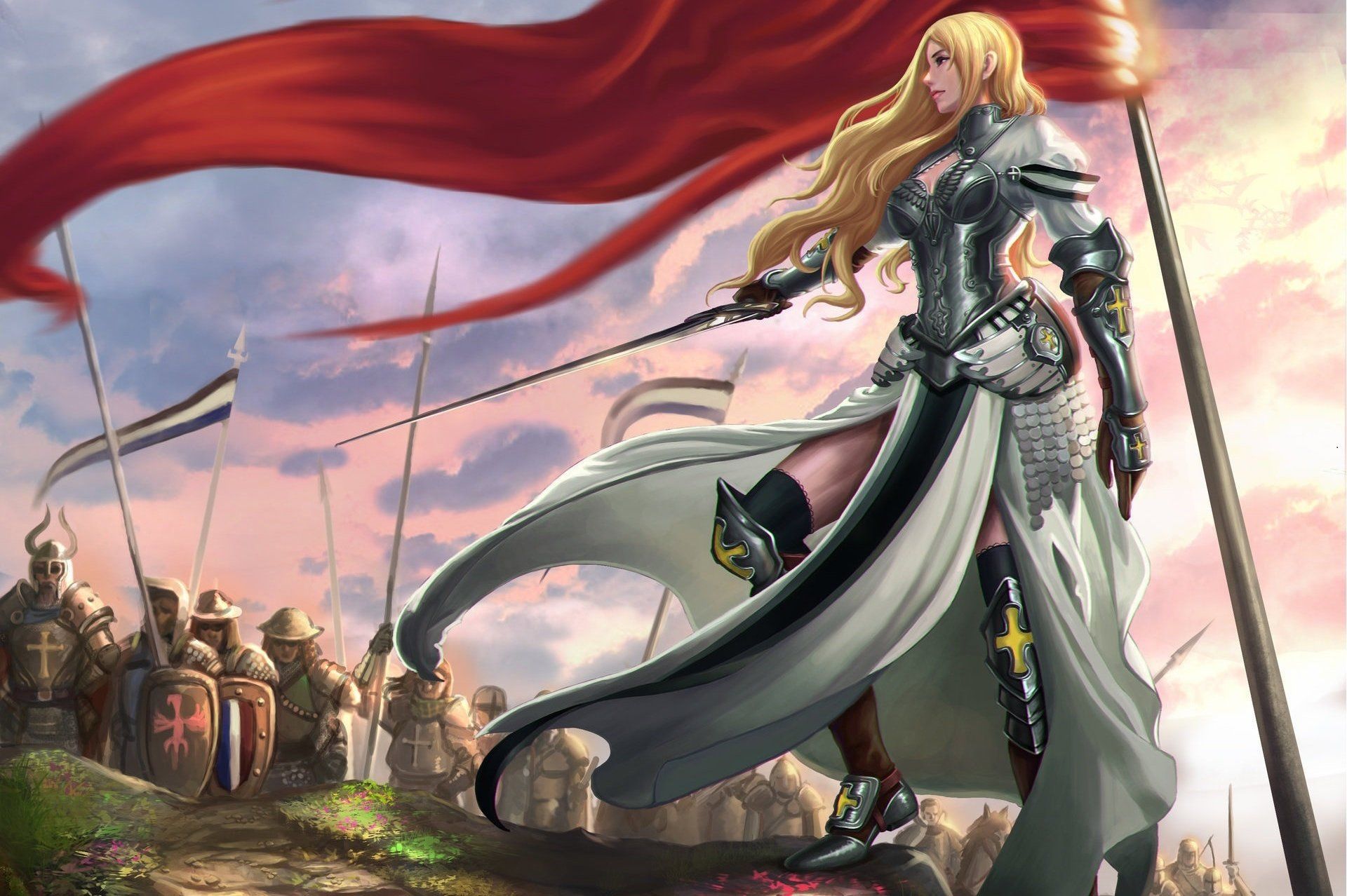 1920x1278 Blonde Warrior in Armor Fantasy Wallpaperx1278