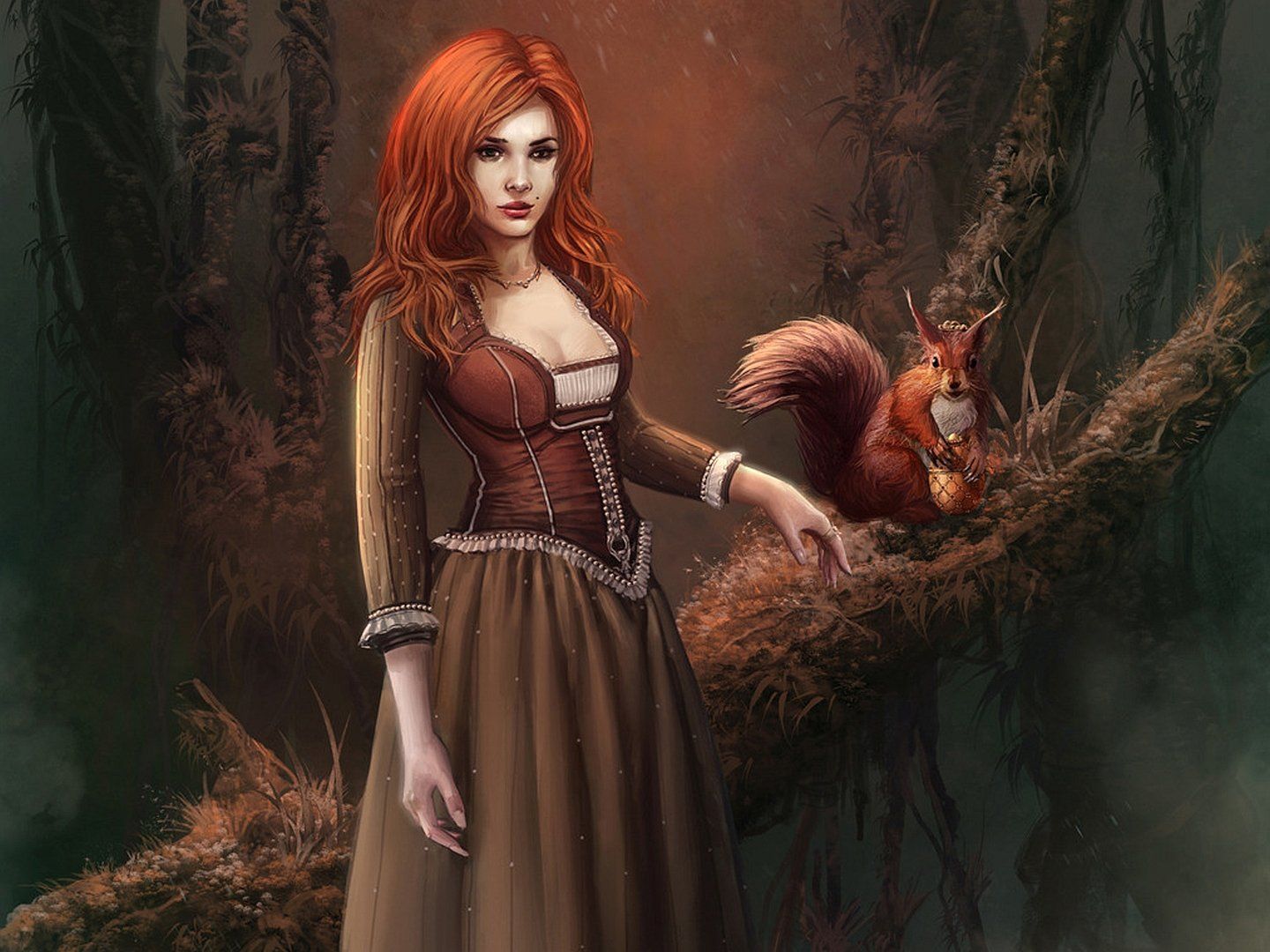 1440x1080 Enchanting Fantasy Woman Wallpaper