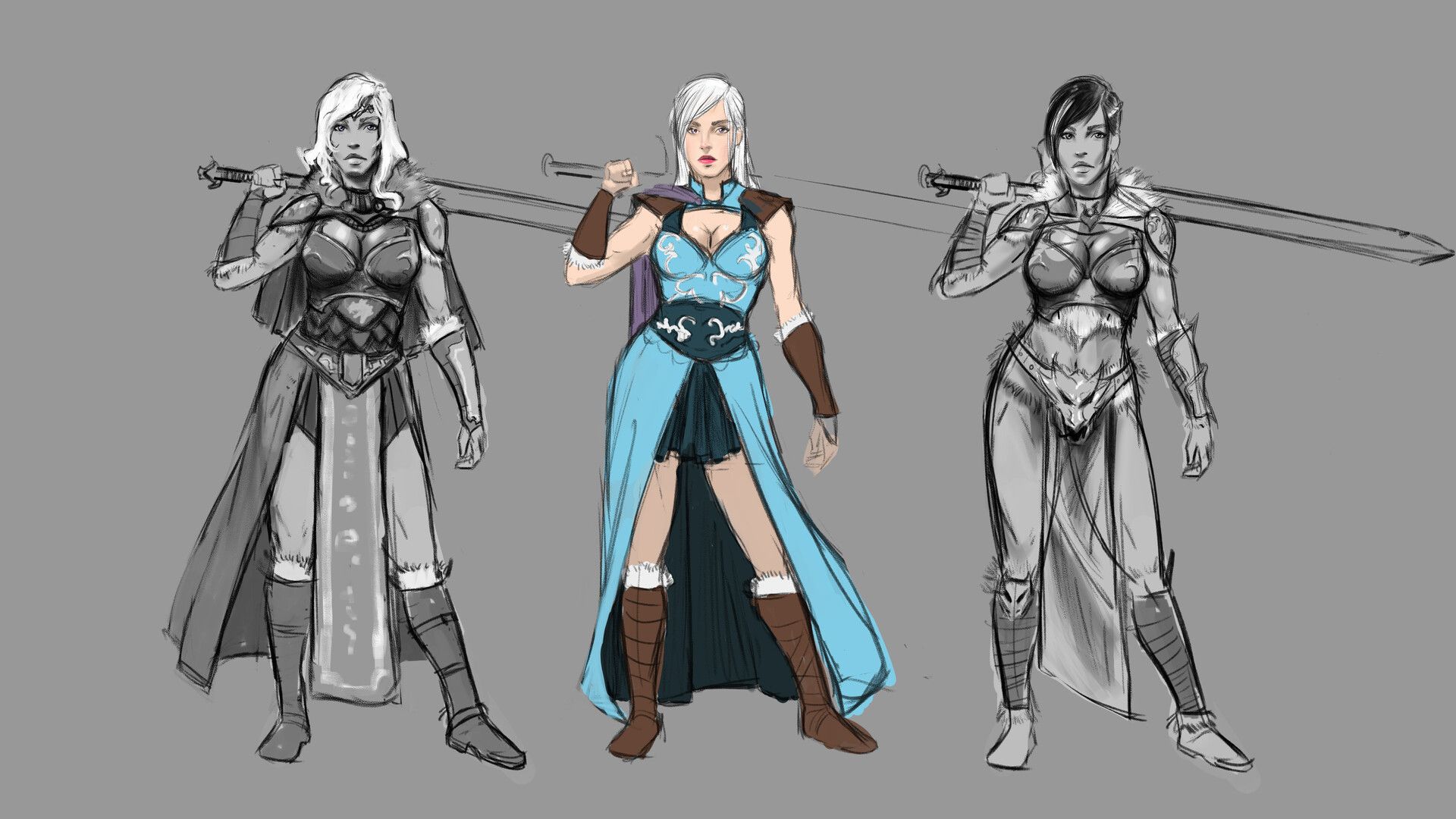 1920x1080 Medieval Female Character