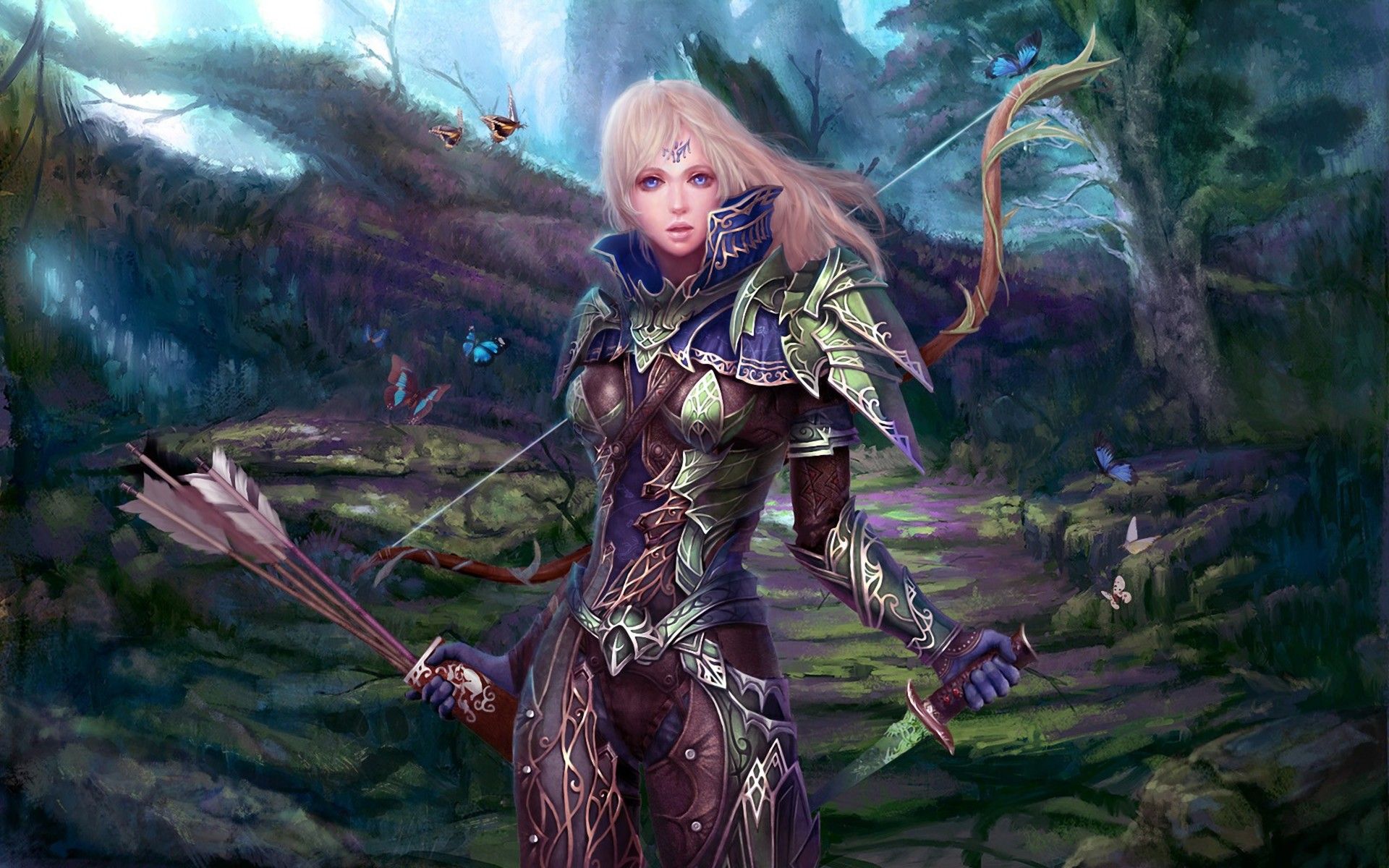 1920x1200 Fantasy Female Warrior Wallpaper