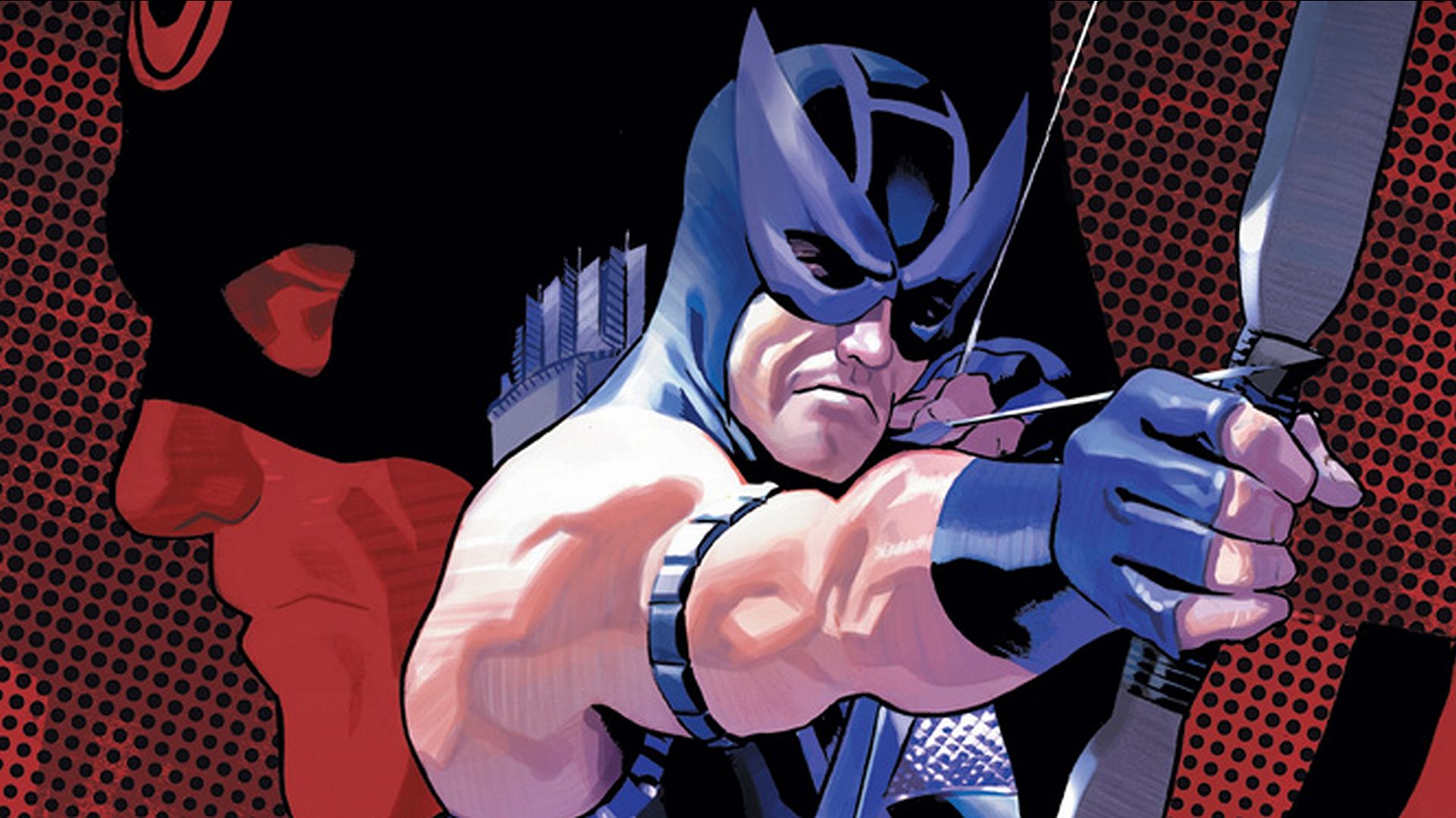 1920x1080 Dark Avengers HD: Bullseye and Hawkeye in Actionx1080