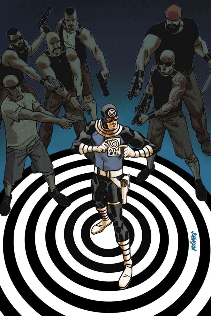 736x1101 Bullseye vol 1. Textless cover art