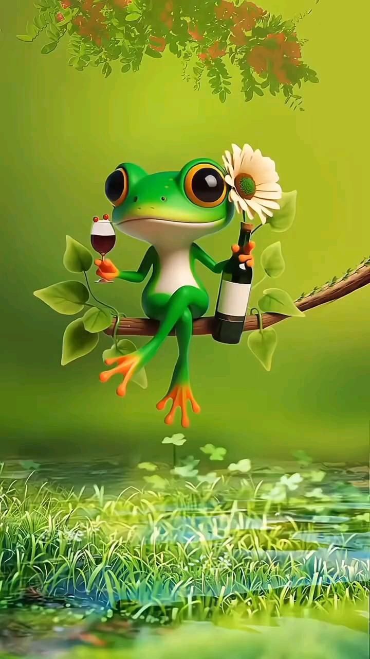 720x1280 Frog gif wallpaper. Dancing frog gif, Funny frog dance, Cute frogs