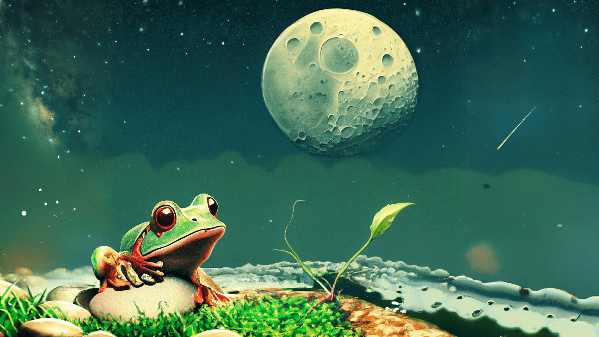 1920x1080 Cool frog wallpaper 1080p, by me (Bilbo Swaggins)