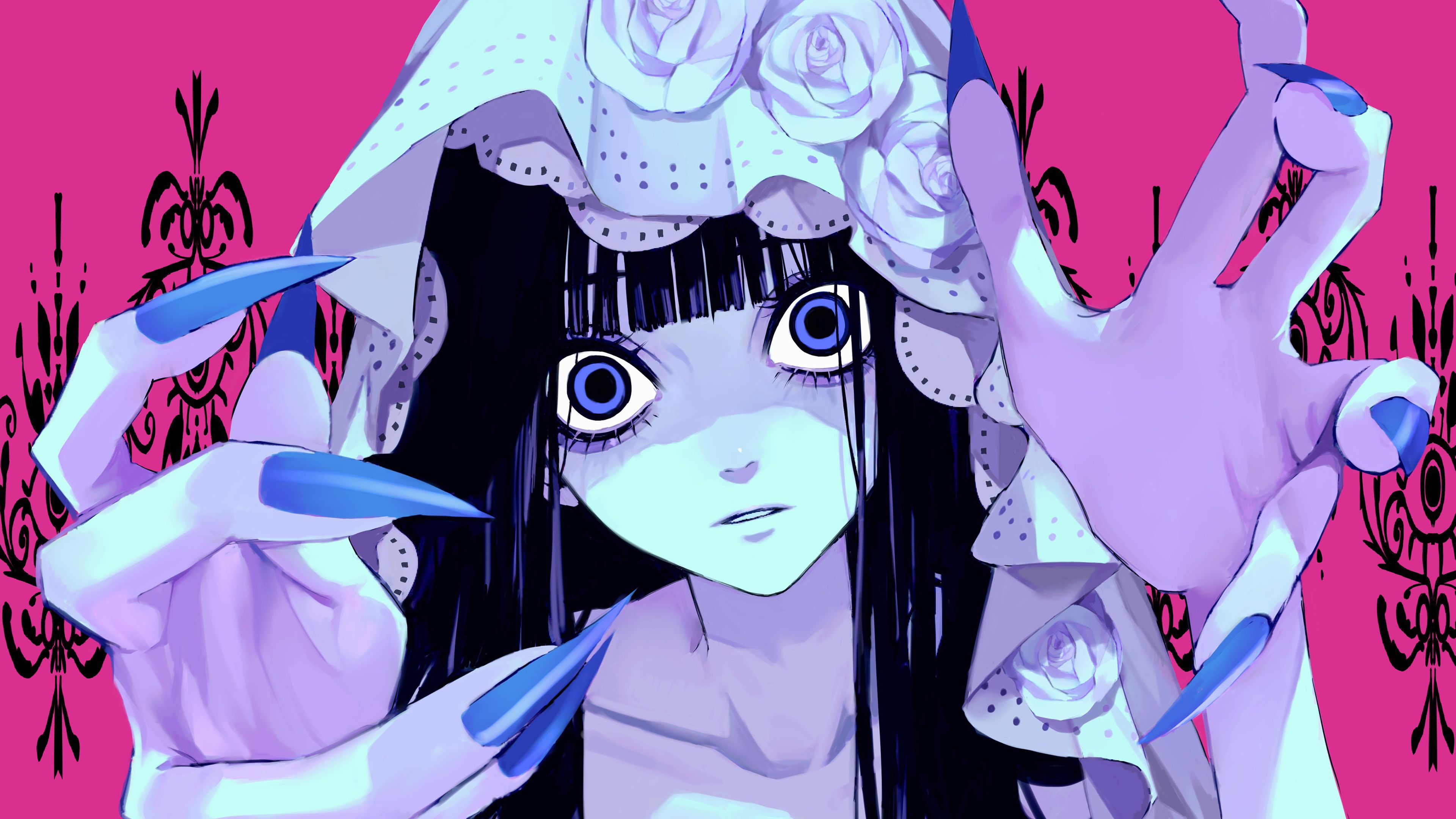 3840x2160 Anime Girl Scary Ghost Bride Wallpaper 4K HD PC g